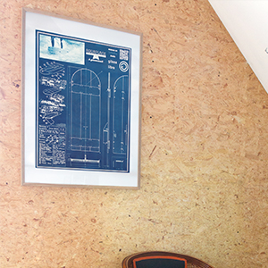 Cyanotype "Aquaplane à gouvernail"