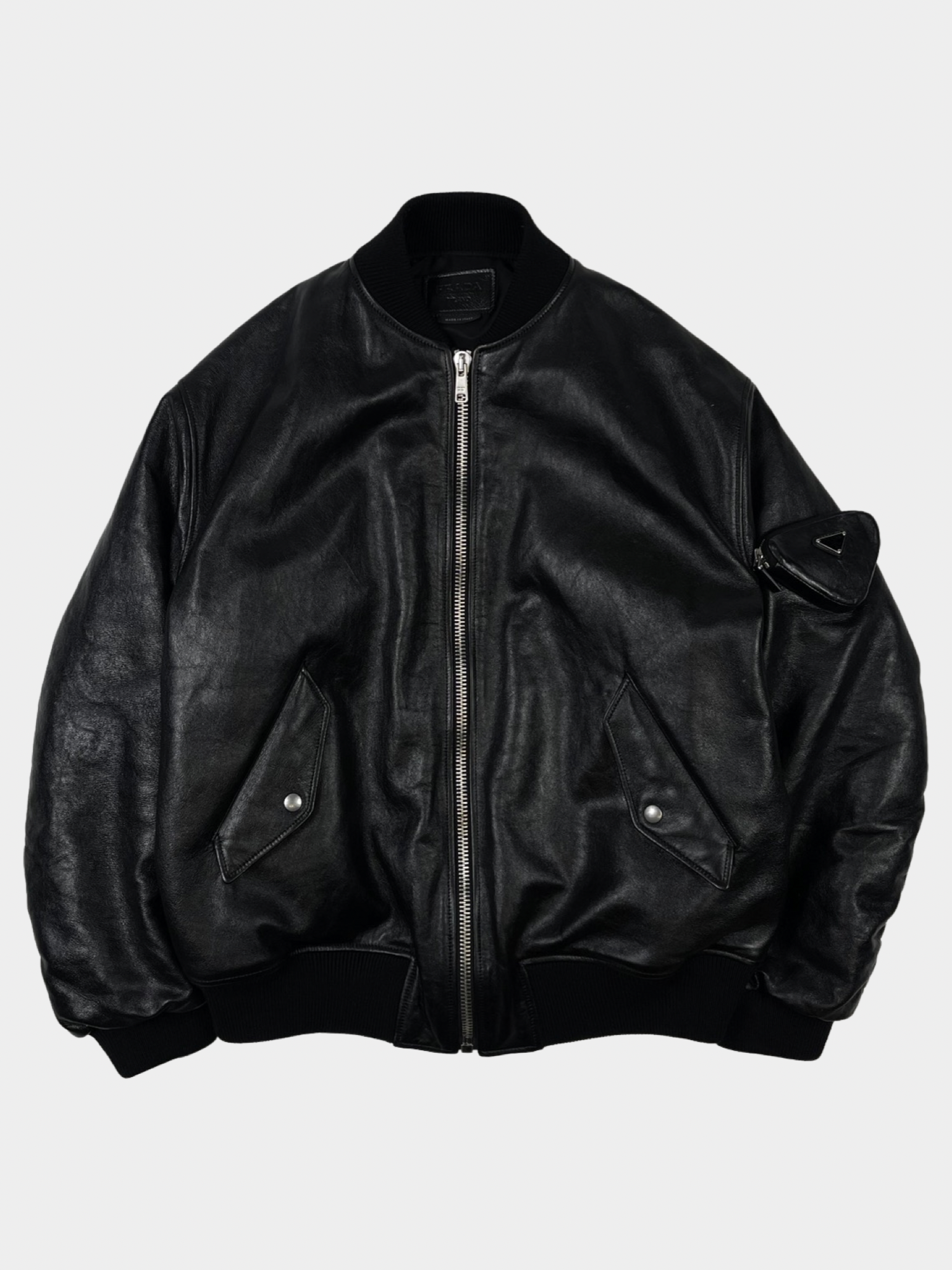 PRADA Oversized Nappa Leather Bomber FW2021 - ARCHIVED