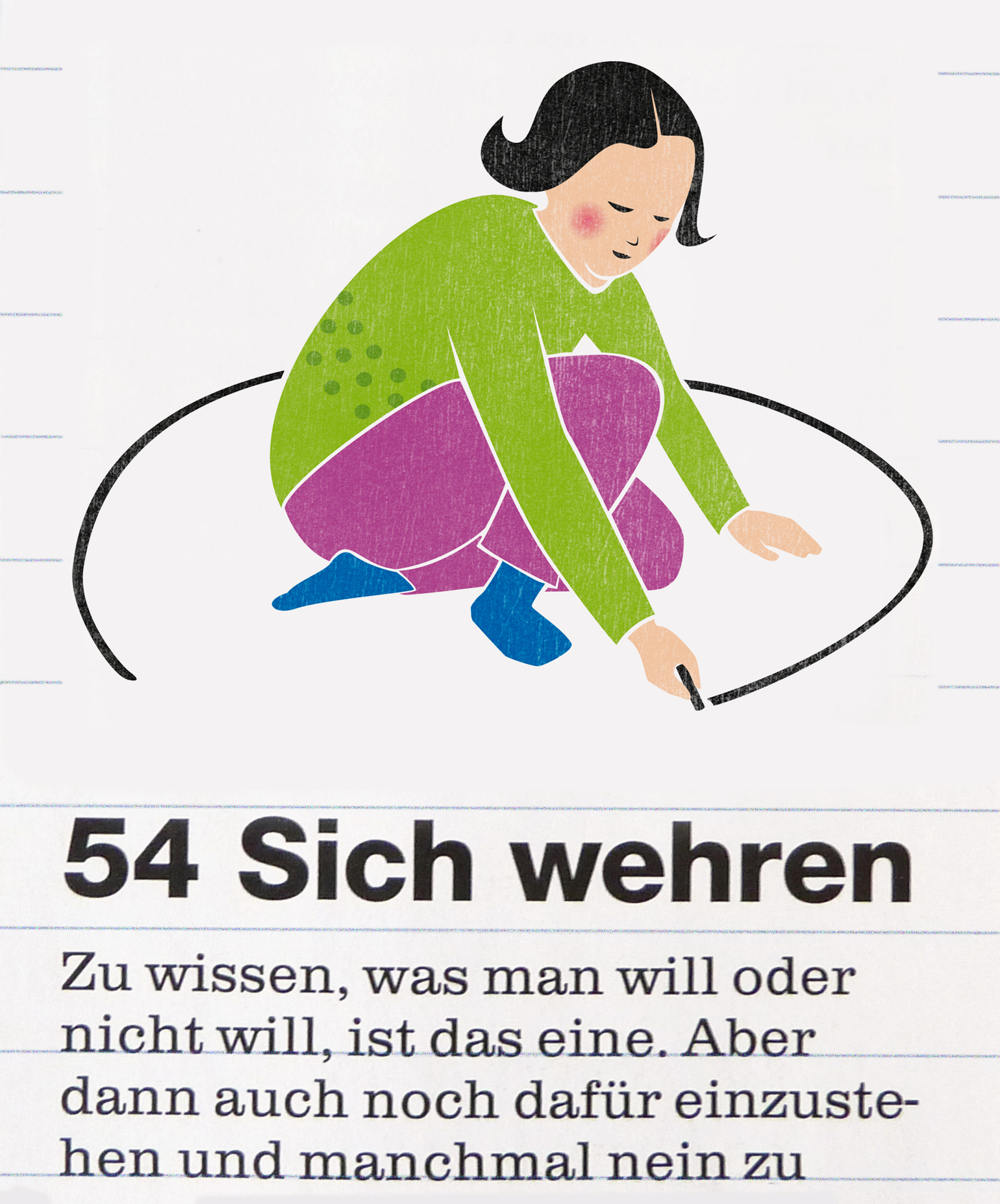 Sich wehrenIllustration