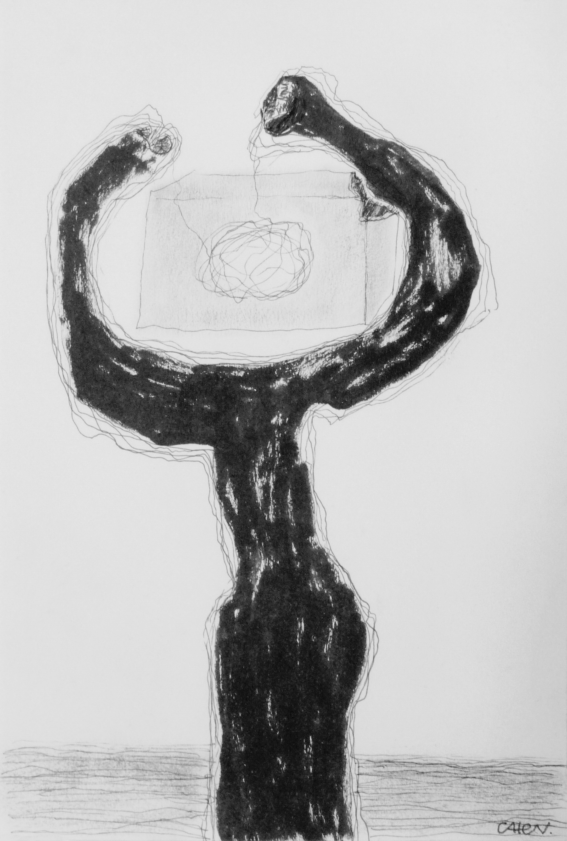 uit de serie Korte Berichten, inkt op papier, 21.5 x 14.2 cm, 2003