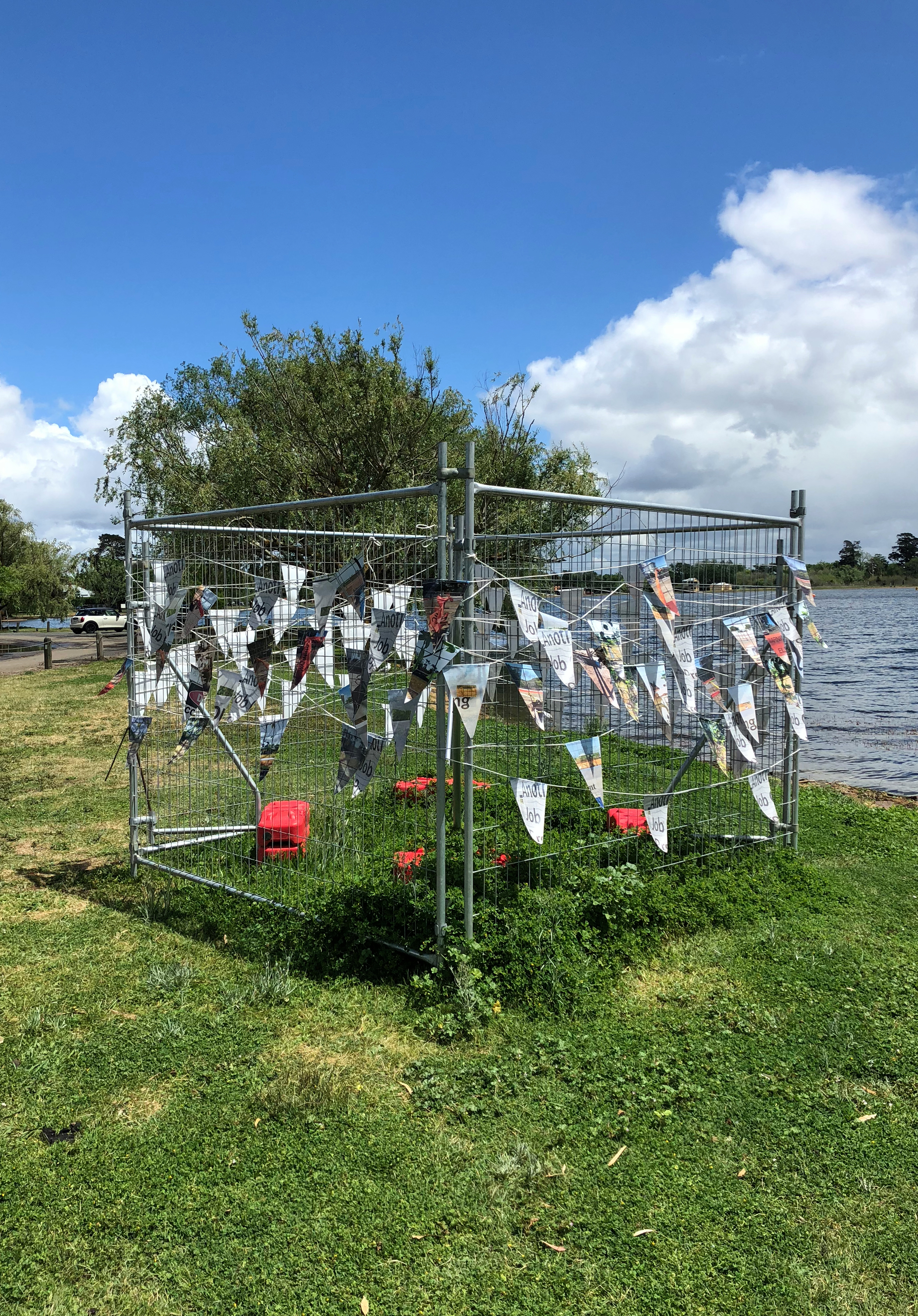 Installation view of BOAA Temporary Fence