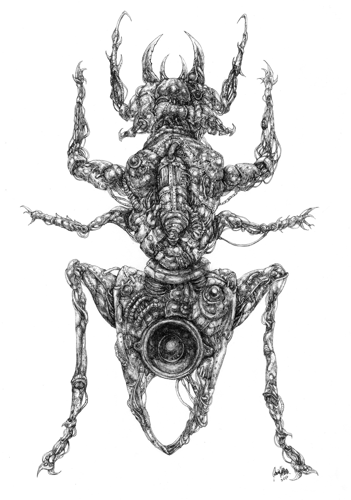  Meta4 Records design. Pen on paper.