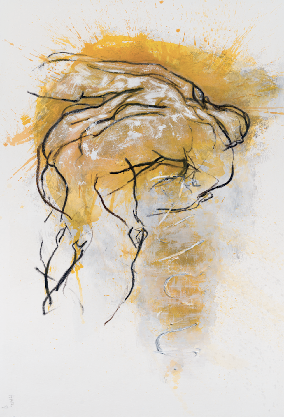 „ICH WEISS WER ICH WAR, …“ 2025, Oil, acrylic on canvas, 110 x 195 cm