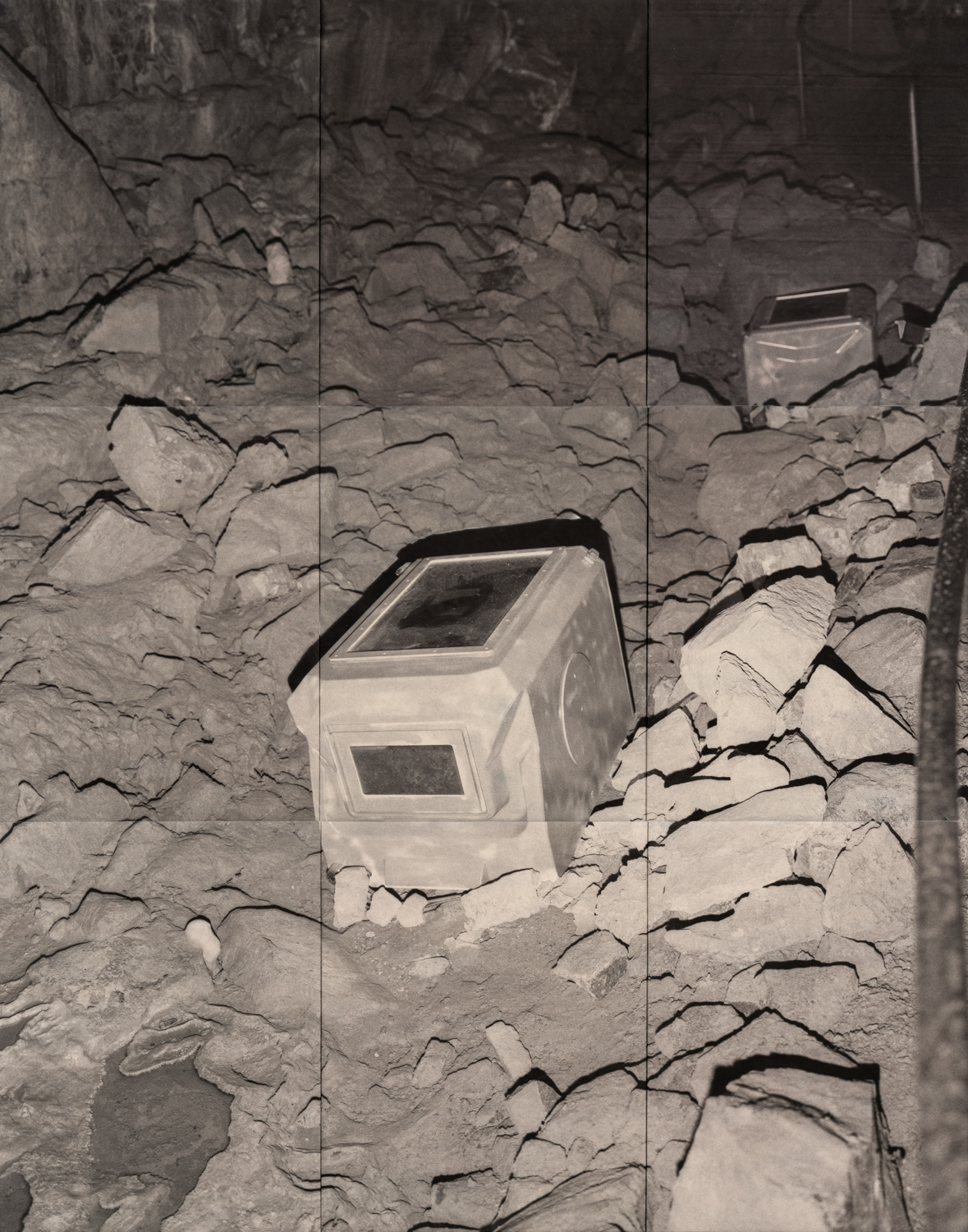 untitled (box), nine pigment prints on wood panel, 48x66"