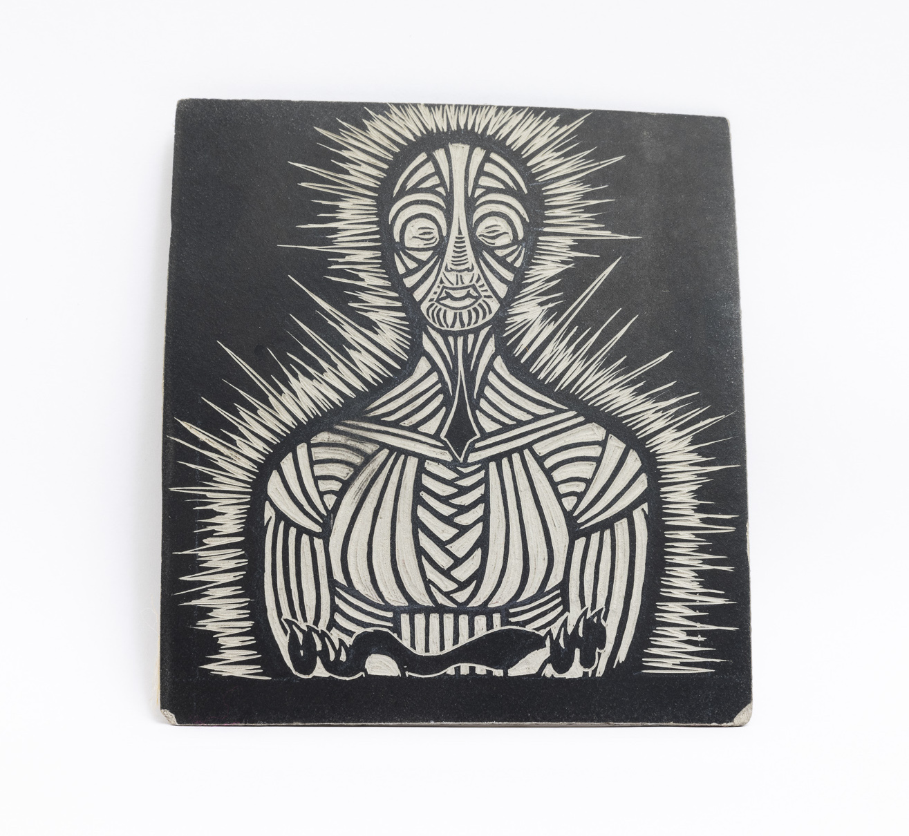 Ascension | Linocut | 5 x 5 &frac34; in | 2021 | Click to scroll