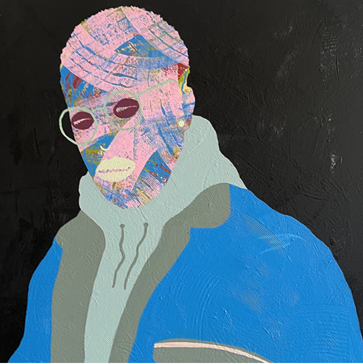 SHANE / black boy in blue under moonlight - VILLAGER