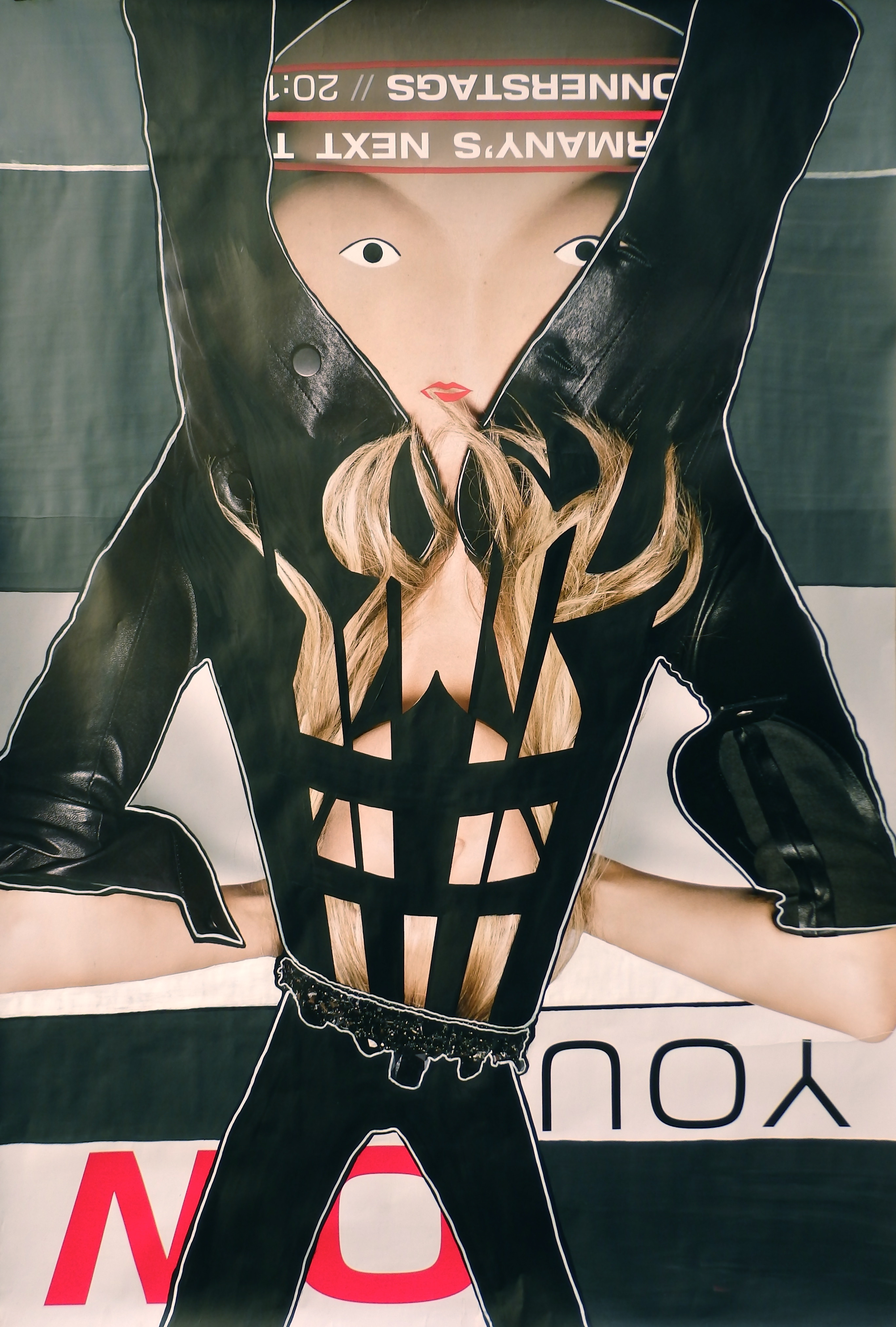 NO YOU, acrylic on poster, 180cm x 120cm