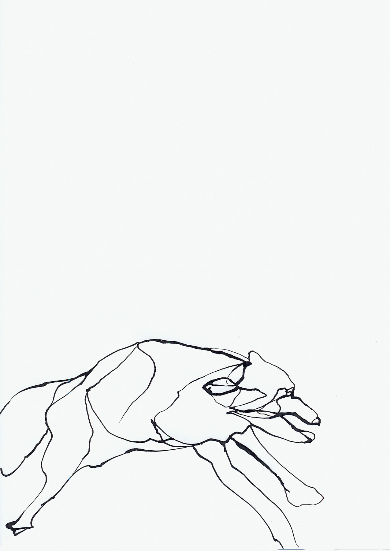 Körper in Bewegung, Tusche auf Papier (freie Arbeit) | Moving Bodies, ink on paper (free artistic work)