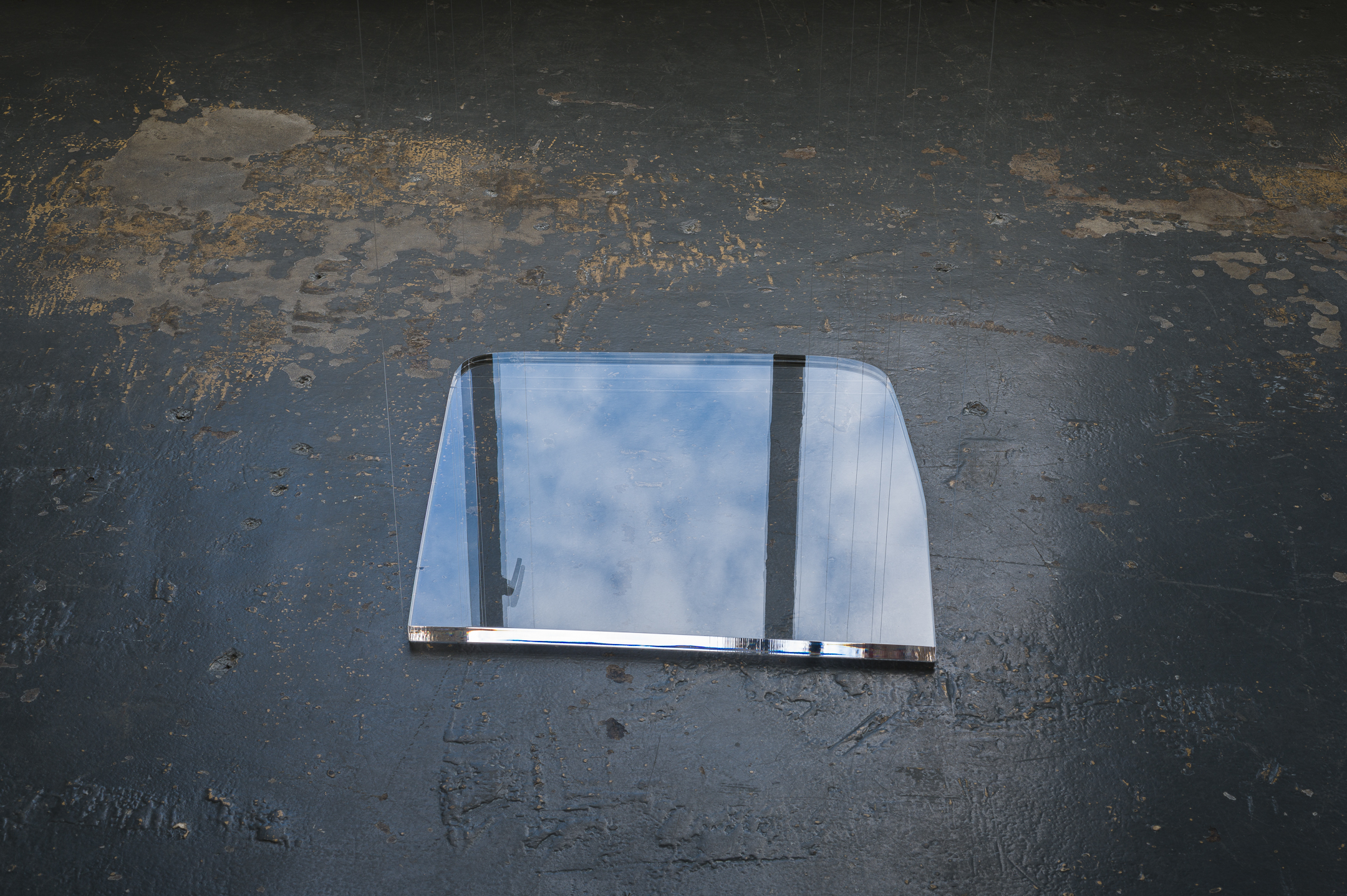 Column Schedule (Parts I-IV), 2025, Part I (detail), acrylic, aluminium, nylon, 3540 × 595 × 566 mm, 3:14PM, 11 November 2025