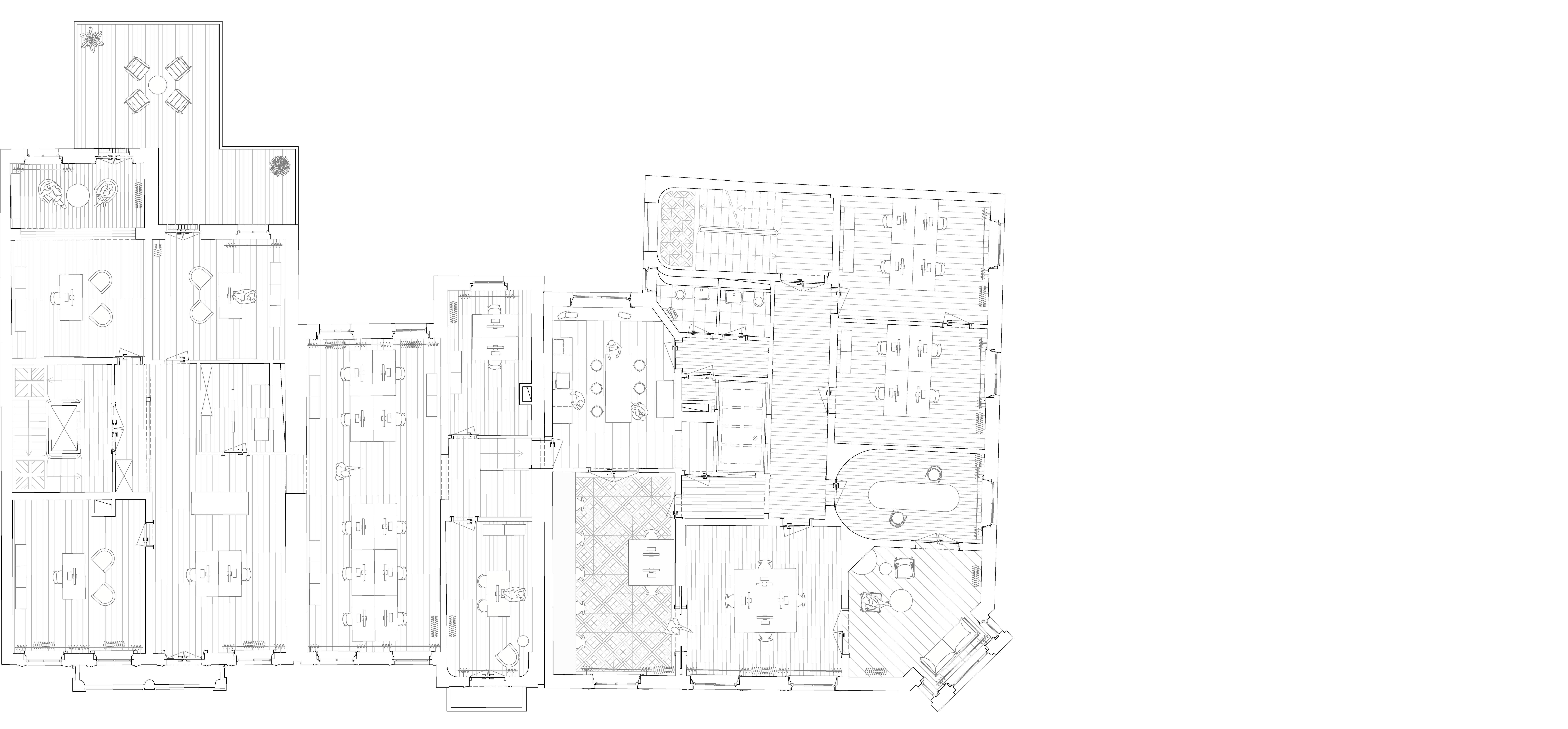Floorplan of the administrative area (1:100).