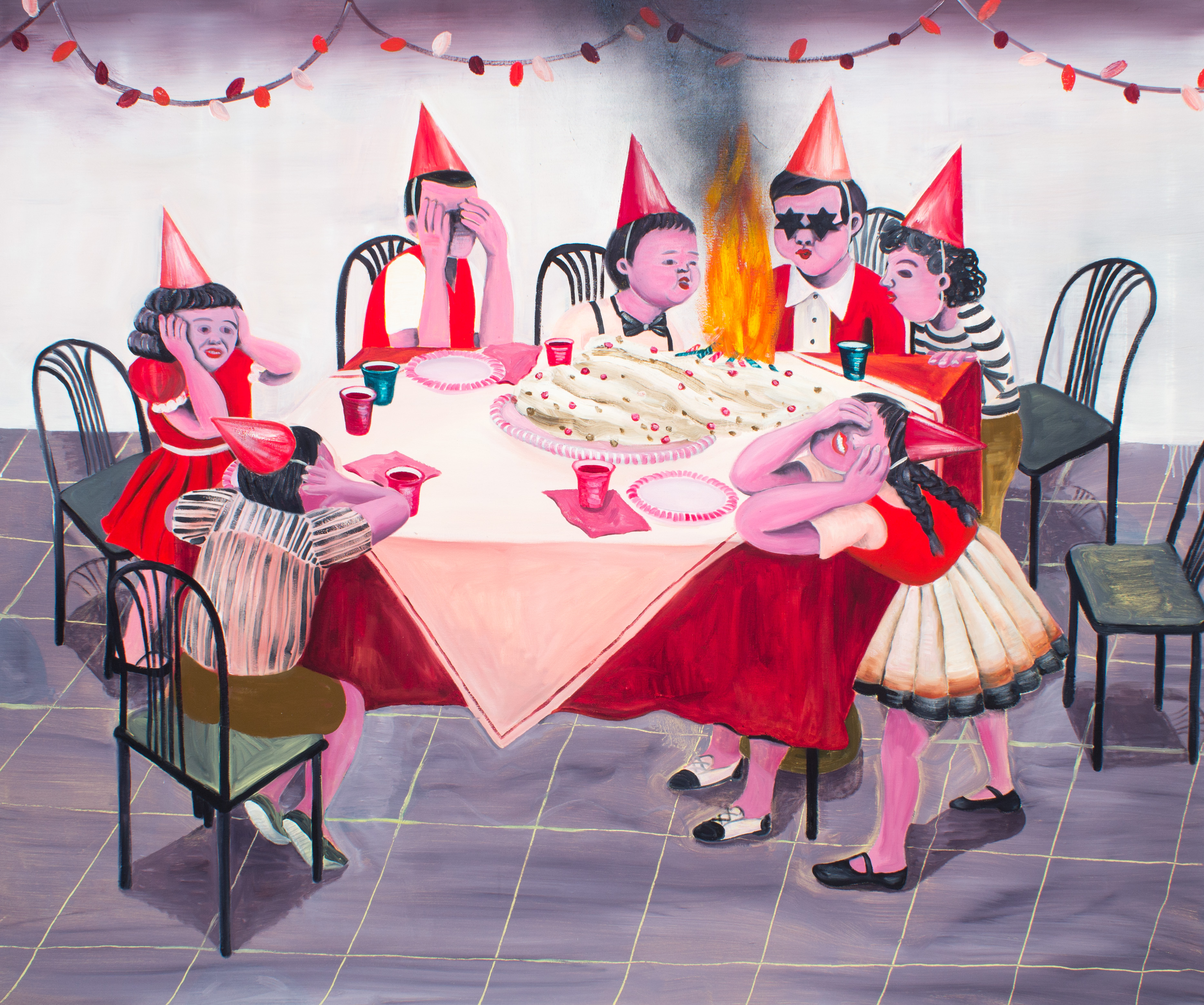 Hai-Hsin HuangBirthday Party, 2015Oil on canvas50 x 60 inchesCourtesy of the artistPhoto: Hai-Hsin Huang