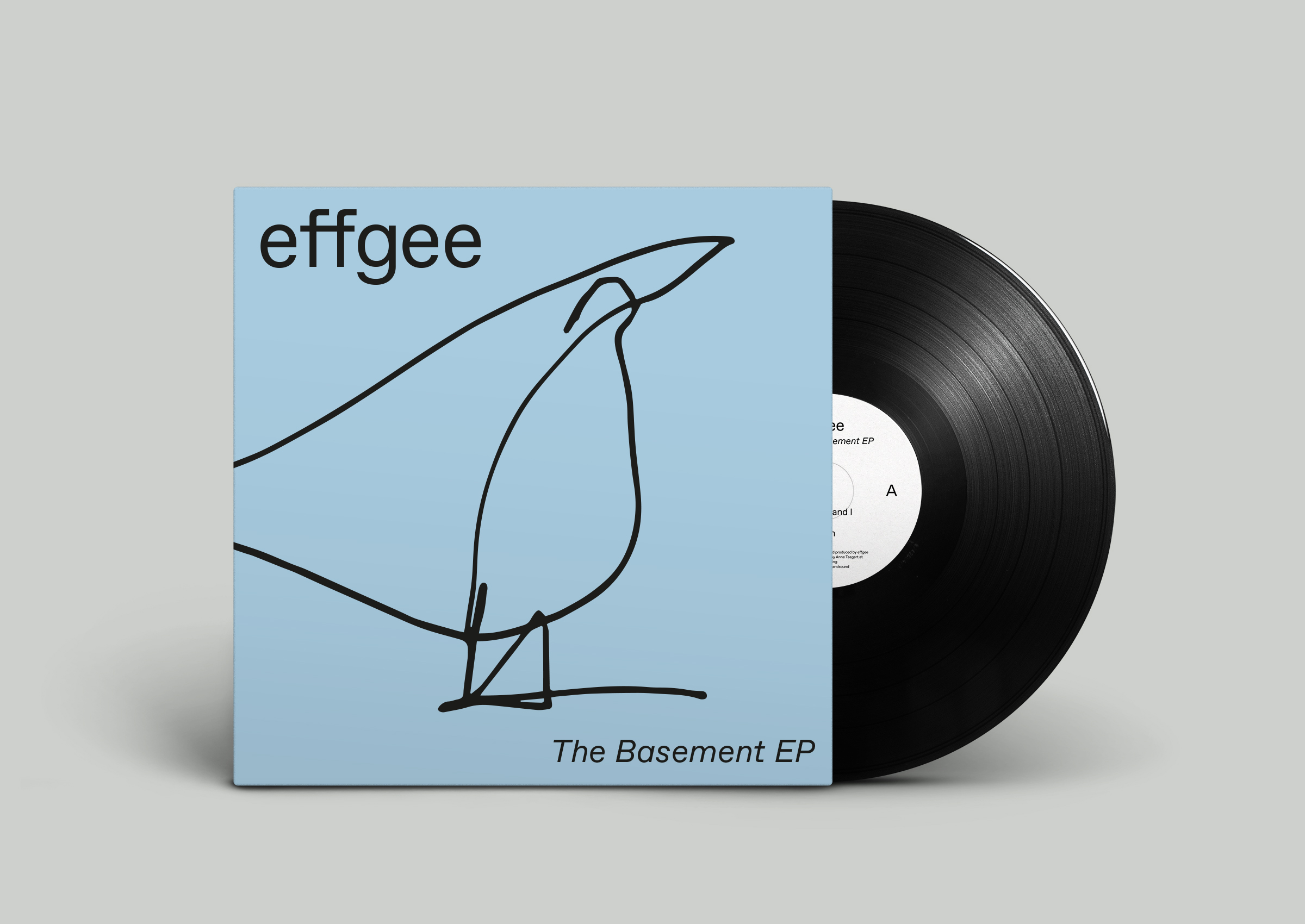 Desktop view of the fellice Records project page showcasing the custom logo, record cover designs, merchandise mockups, and website preview, all reflecting a simple, direct, and playful visual identity.