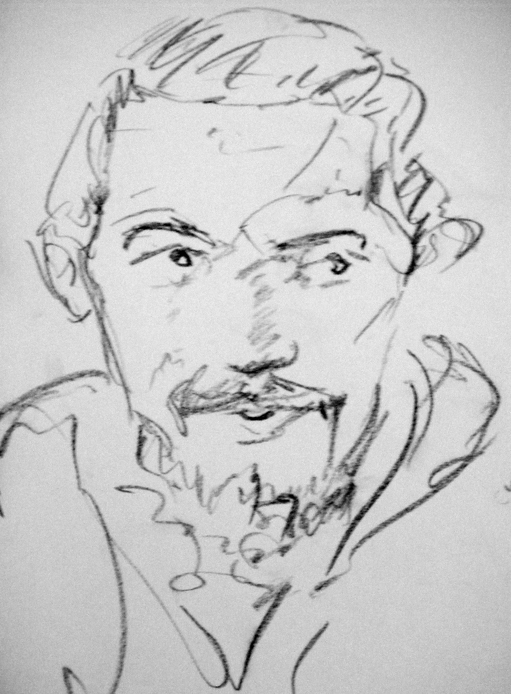 Midnight Portrait, charcoal pencil on paper, 29 x 21cm, £50