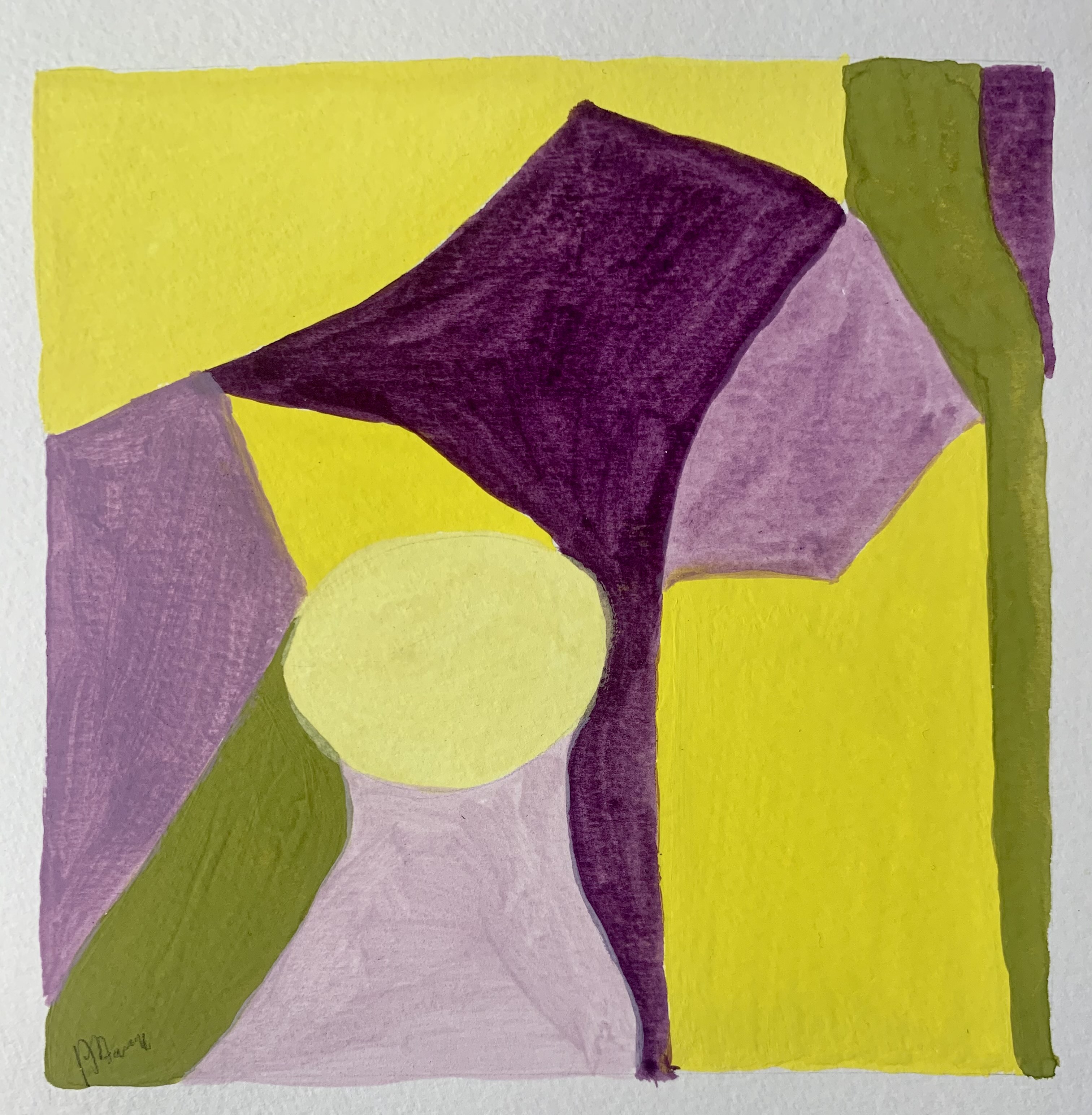 Sem título | 15cm x 15cm | Andréa Barreiro | 2020 | Guache sobre papel