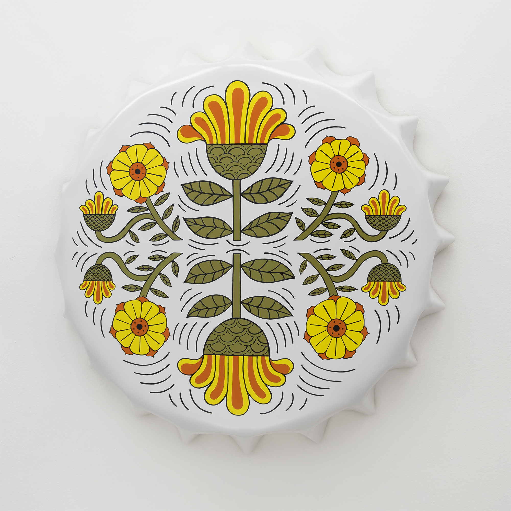 Hex for Growth, 2021Enamel on shaped steel33”&nbsp;︎ 33”&nbsp;︎ 6”