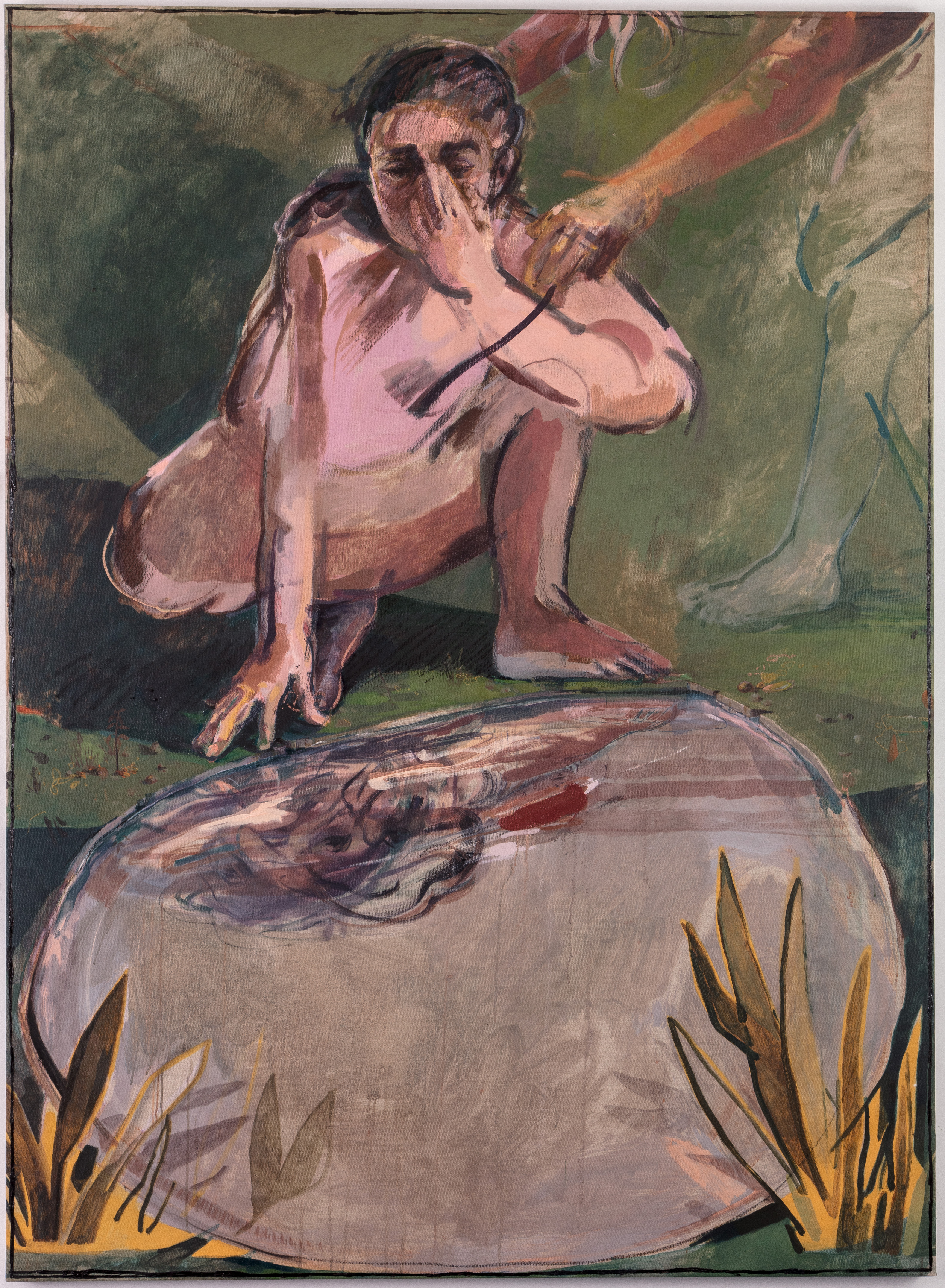 Desculpas, 2019. Mixed media on linen, 197,5cm x 144cm.