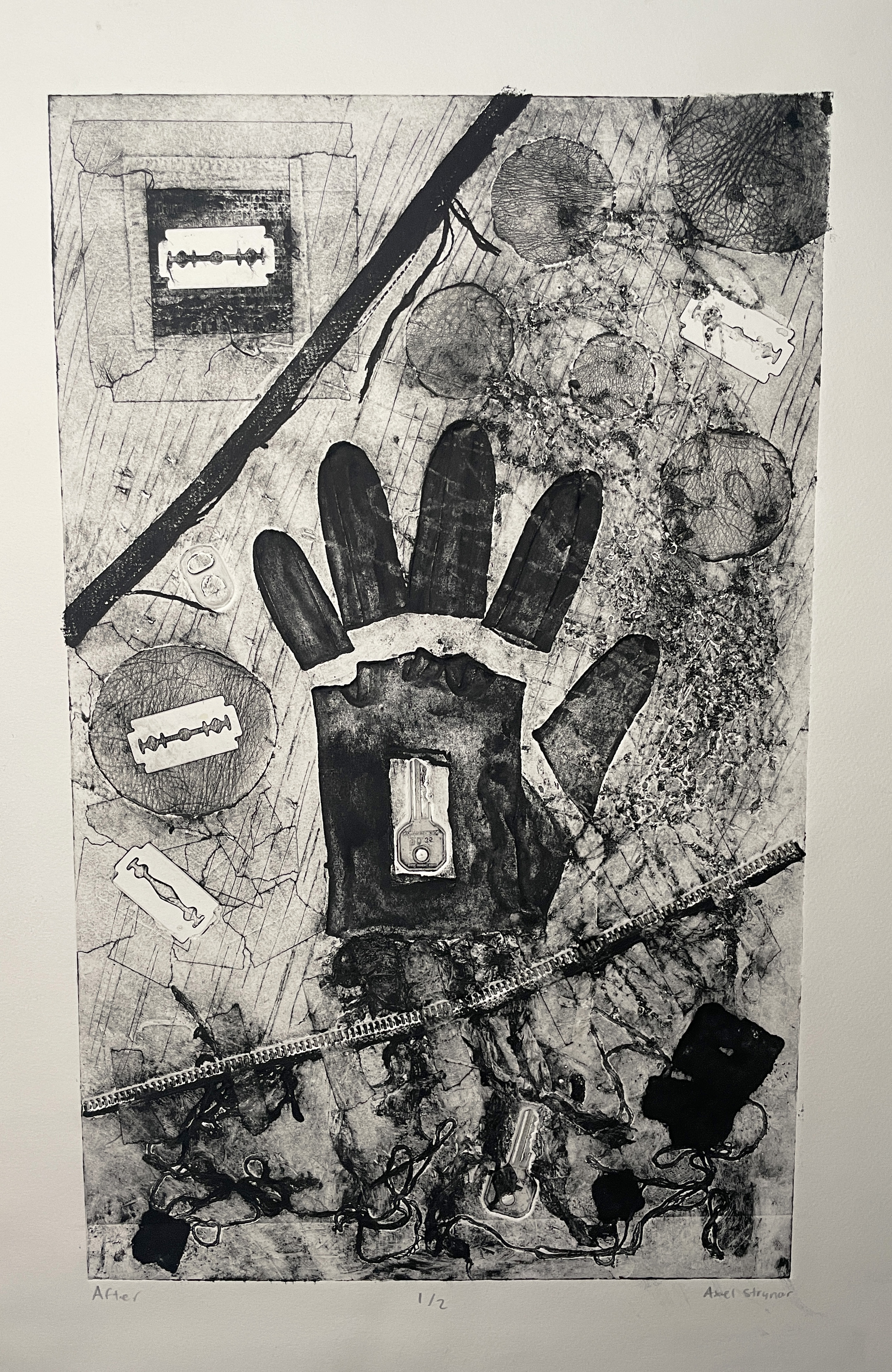 UNTITLED collagraph (18"x12")