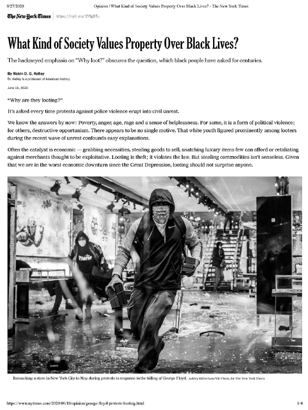 What Kind of Society Values Property Over Black Lives?