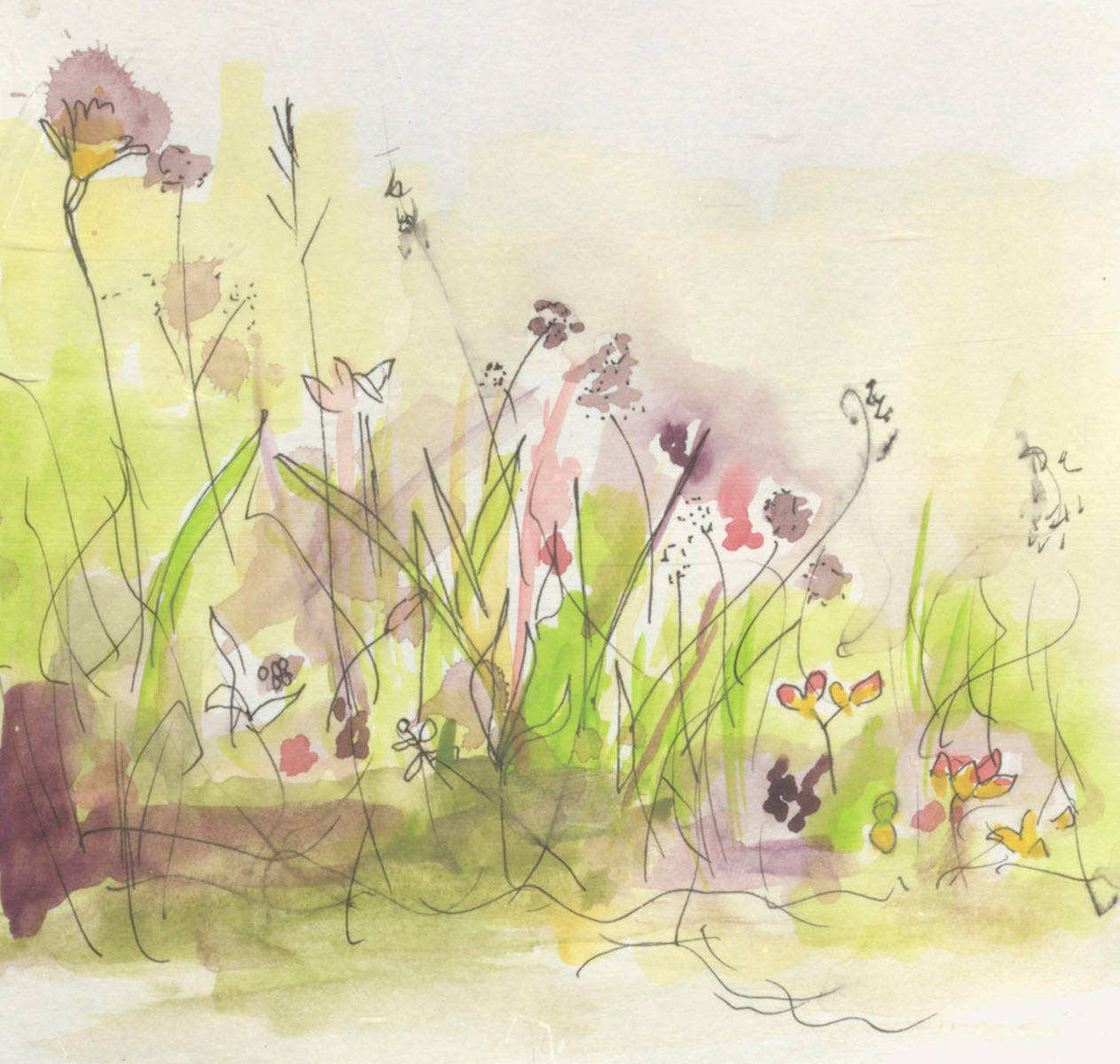 Untitled, 2019Pen and water colour