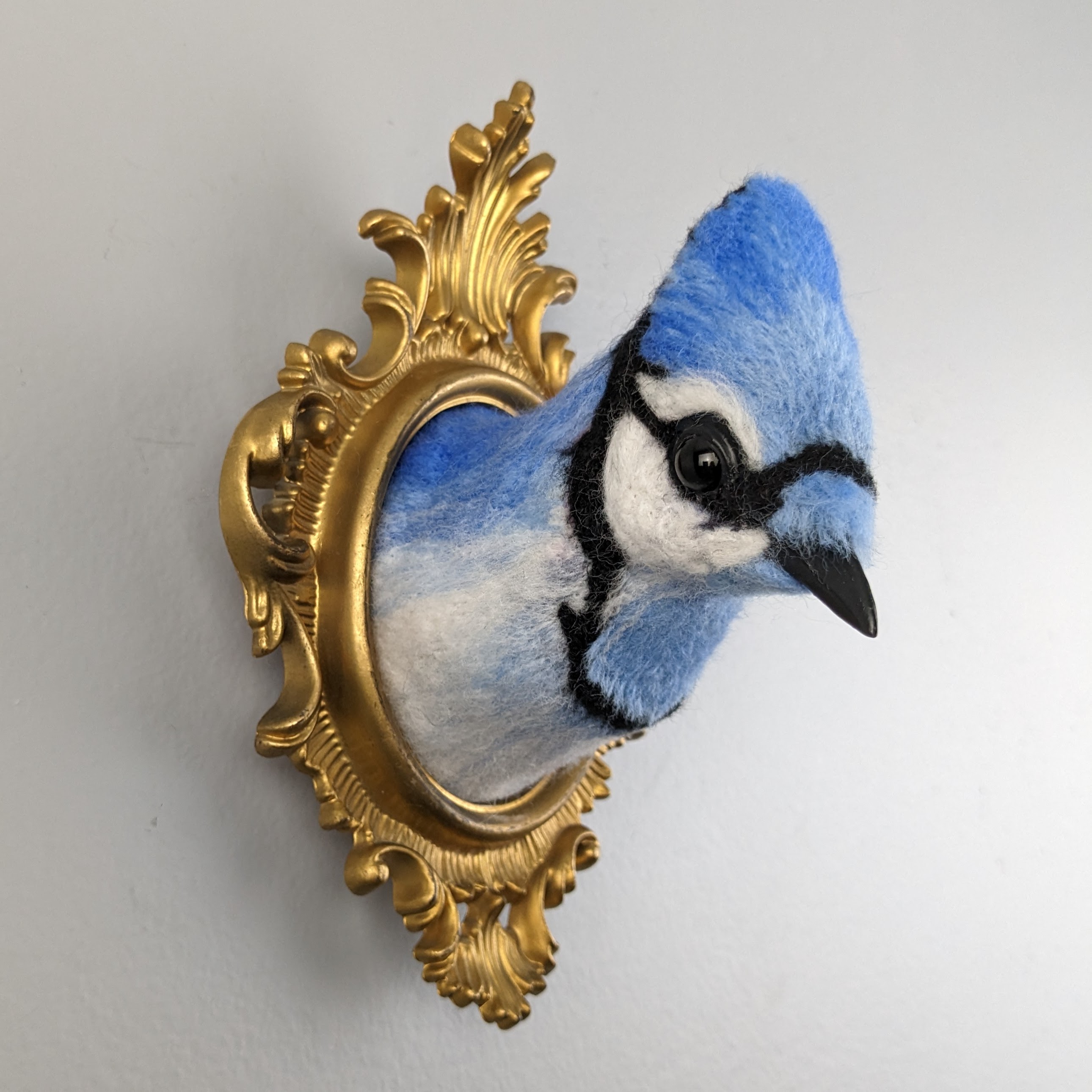 Blue JayNeedle felted wool faux taxidermy4.5"x7"x4.5"2023Contact Camp Martini to Purchase
