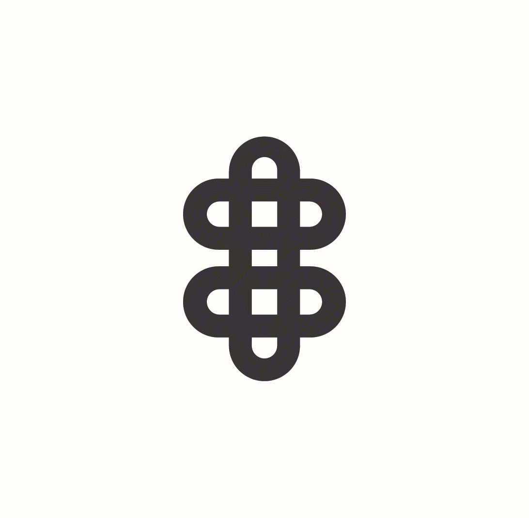 Logo icon inspired by Korean traditional knots