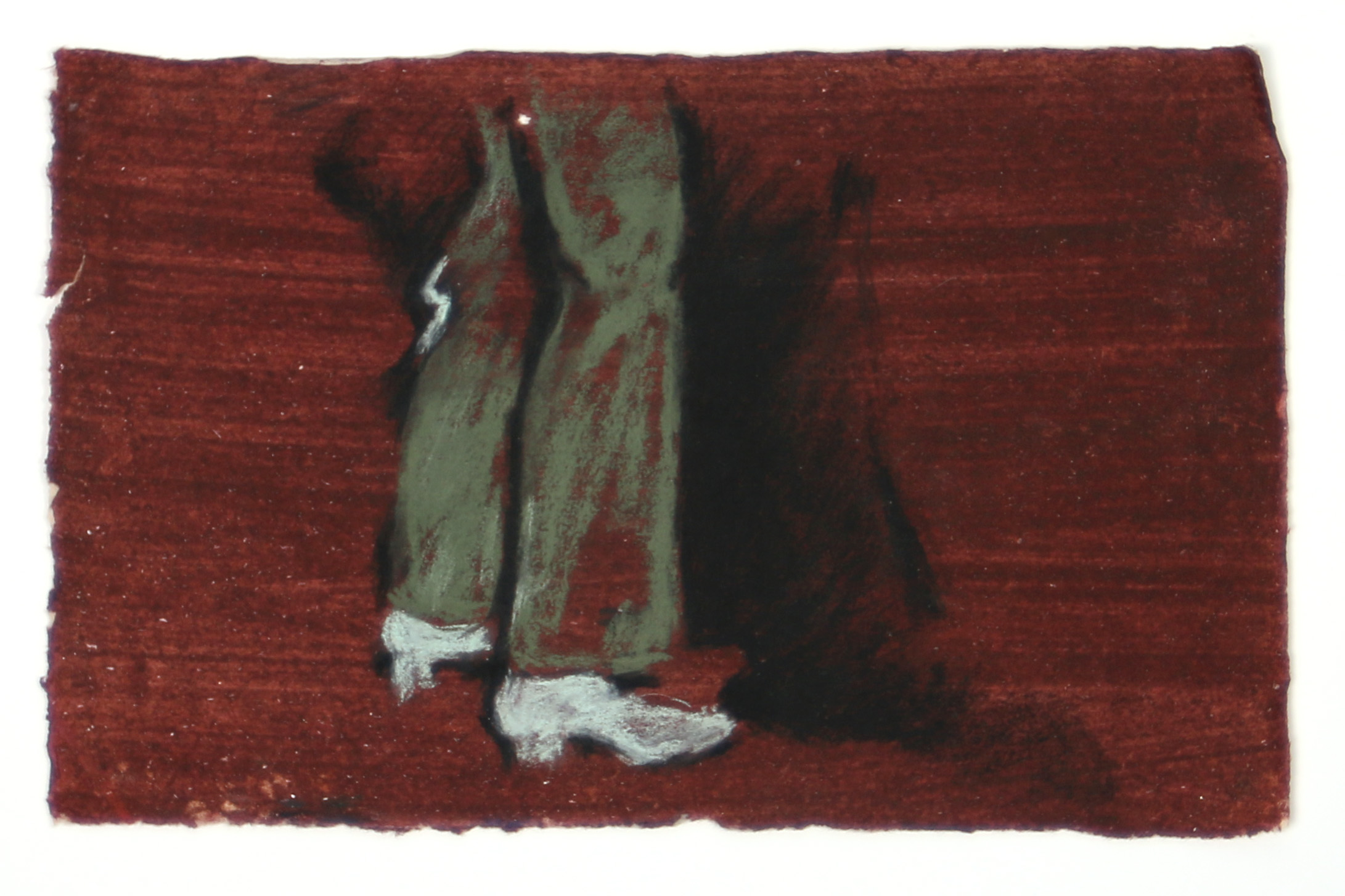 untitled (2023.) soft pastel on vietnamese d&ocirc; paper, approx 8" x 13."