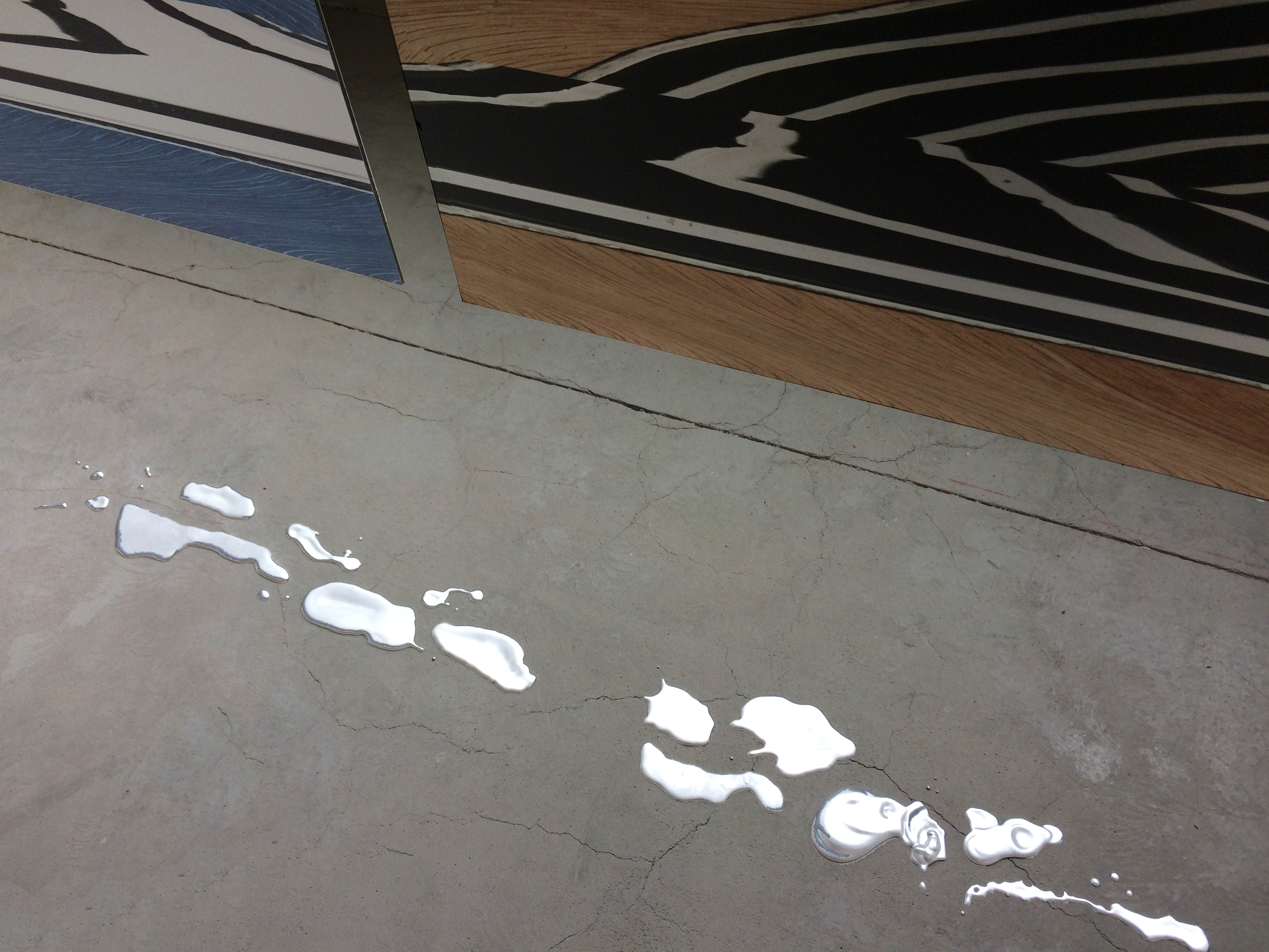 Digital prints on aluminum and plaster with a metallic coat. 