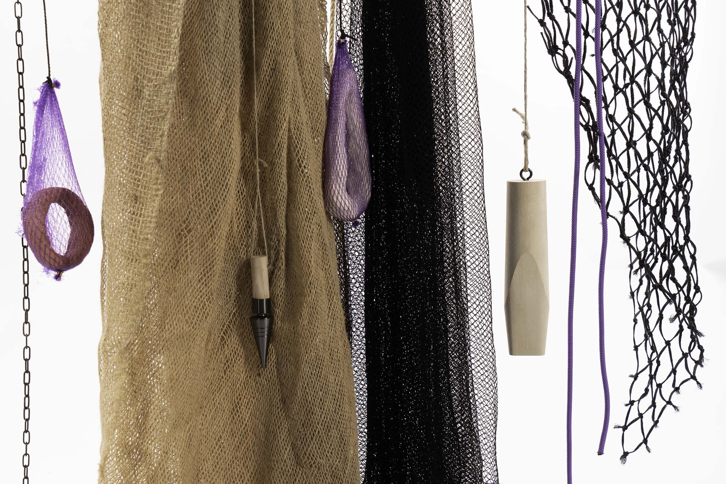 Katie Lee Moving Objects Series 1 (Falling: Hessian, Plumblines, Chain and Net) Edition 6 + artist proof" $750 Unframed