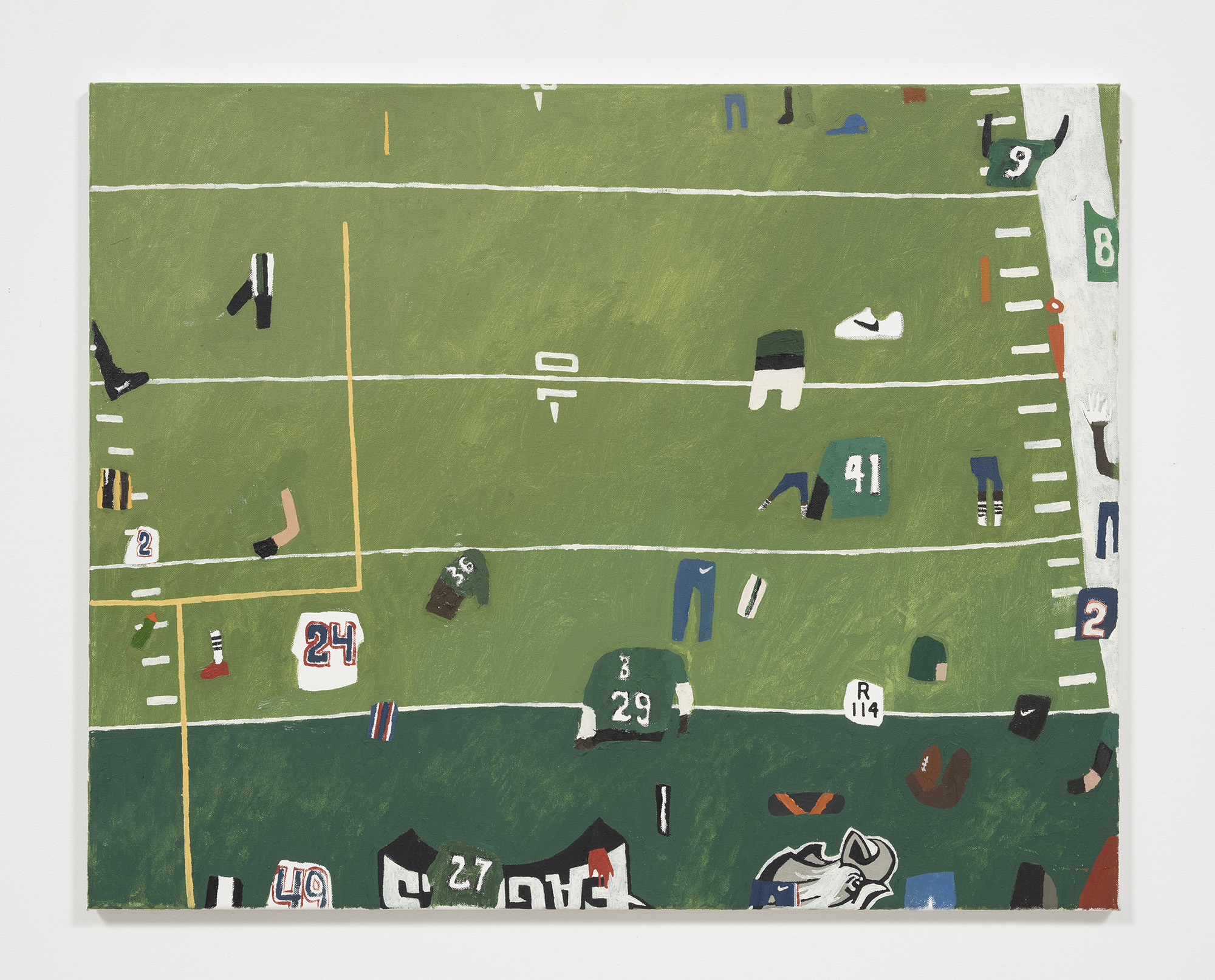 Uprights, End Zone, Hash Marks, Shorts, 24 x 30”, 2018