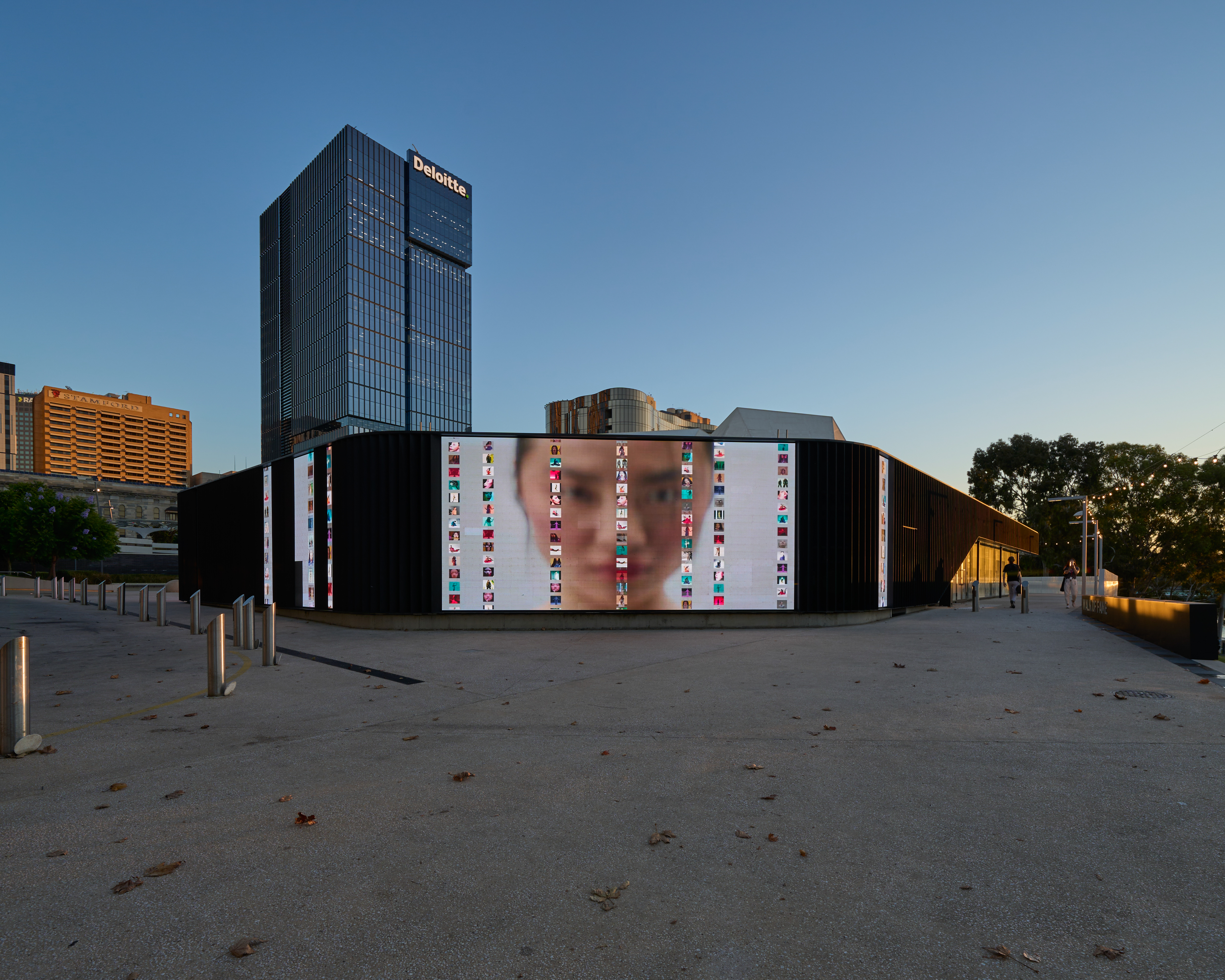 Laura Banfield and Alexandra Kirwood, Significant Surfaces, video, audio, installation, 2023. Moving Image Program, Adelaide.