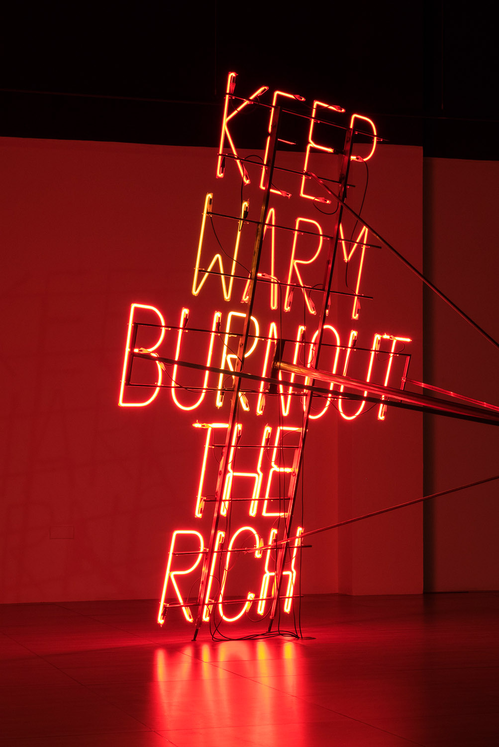 Work 054-3 : Keep warm burnout the rich (fragile), (2017).