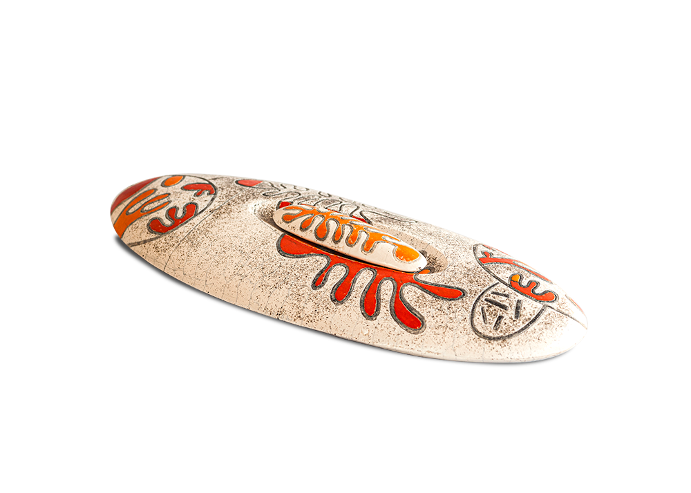 Sassosuperficiale (Ceramika Raku, cm 40x7x16, 2018)