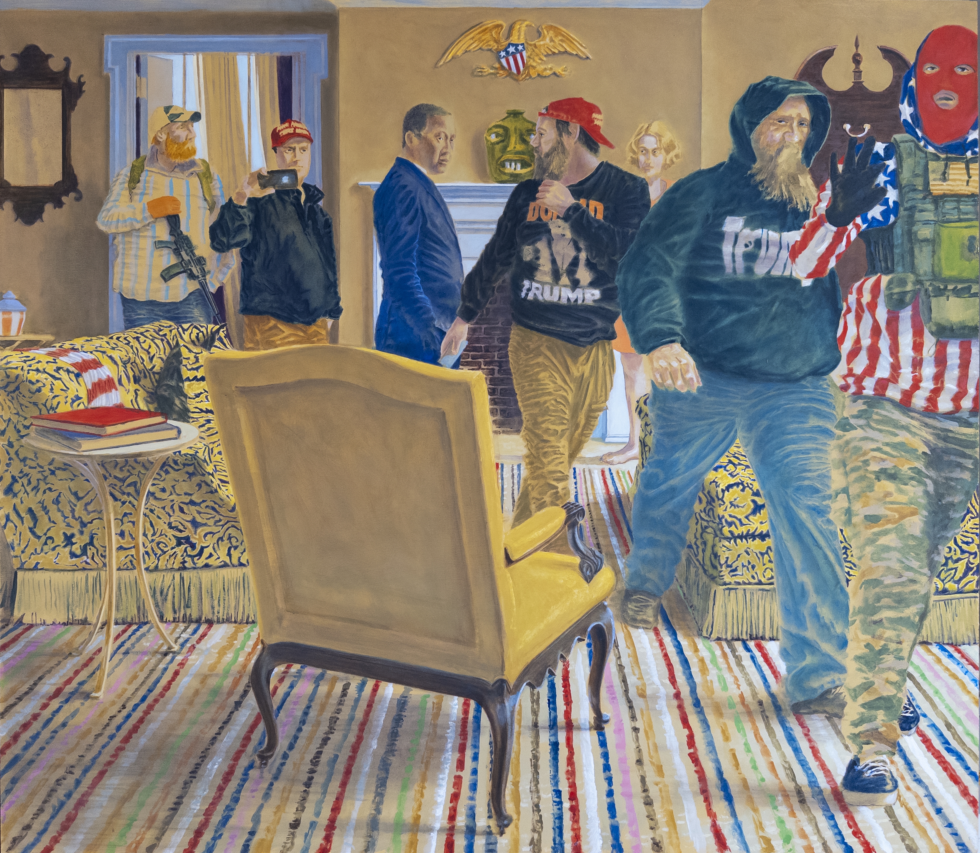 Swept forward on a wave of meaning, oil on panel, 28 x 32 in