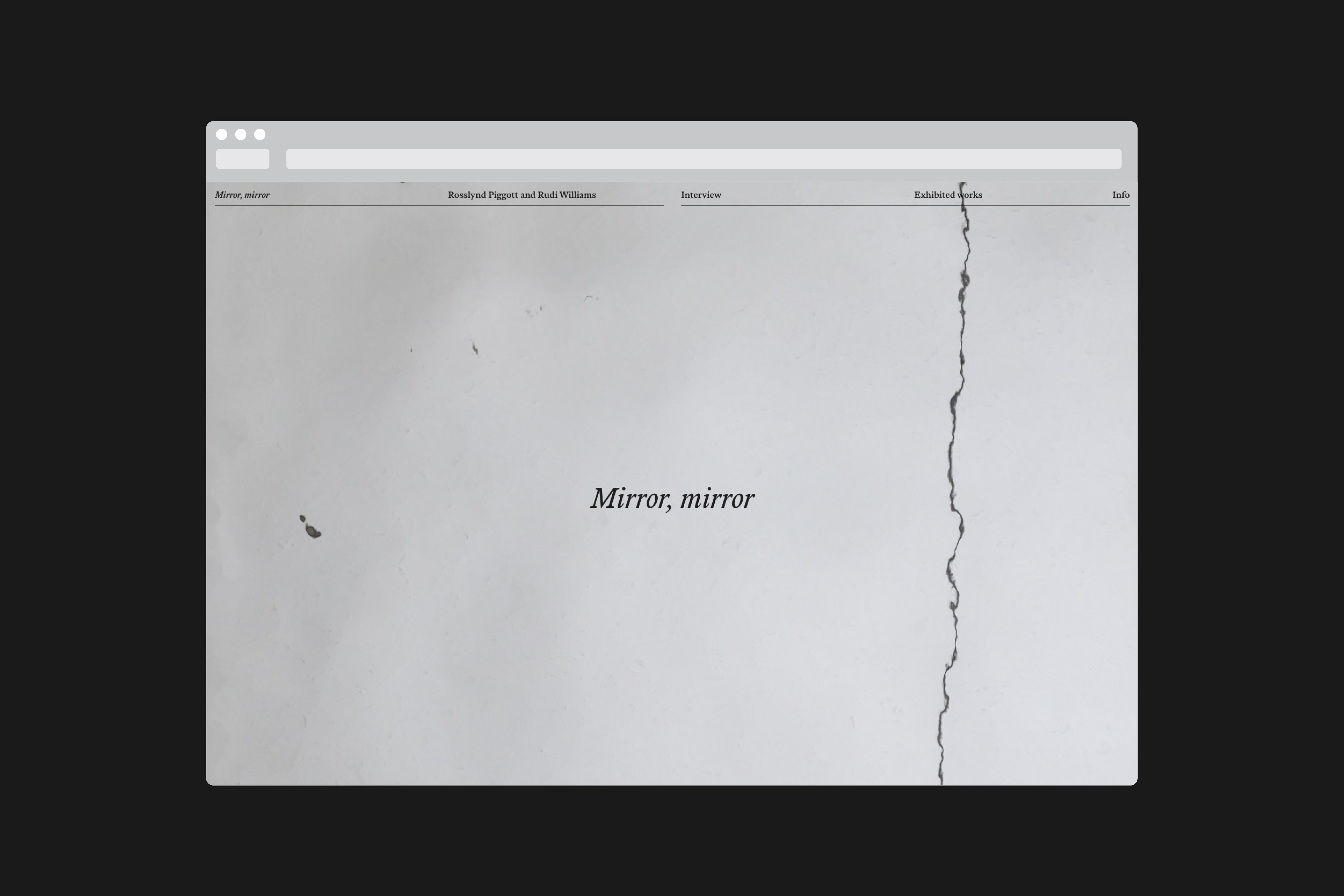 Mirror, mirror, Rosslynd Piggott and Rudi Williams (2024)