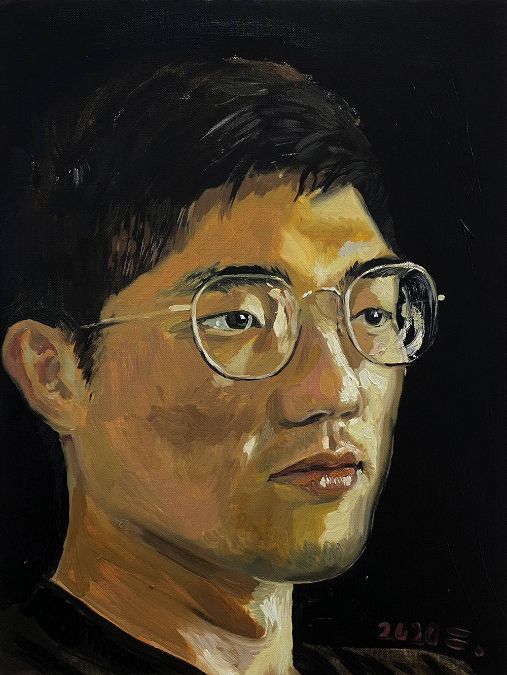 이희찬, 2020, oil on paper, 32*24(cm)