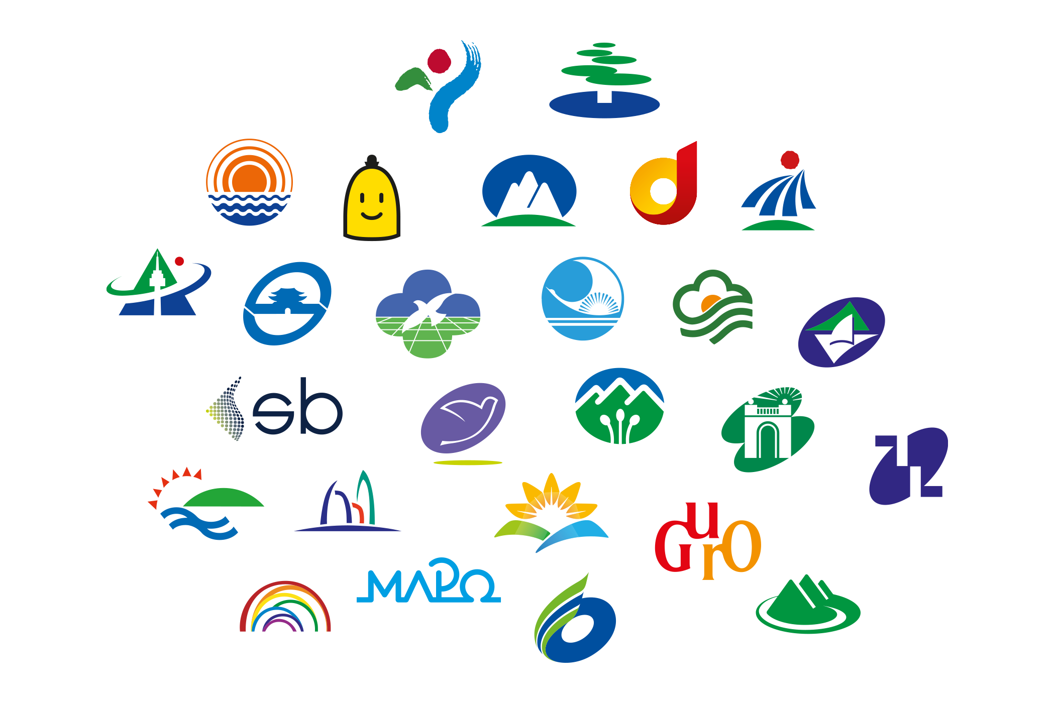 Various symbols of the wards(區) of Seoul