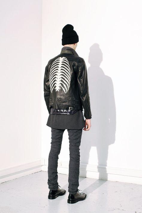 UNDERCOVER A/W13 Anatomicouture Ribcage Leather Jacket - ARCHIVED