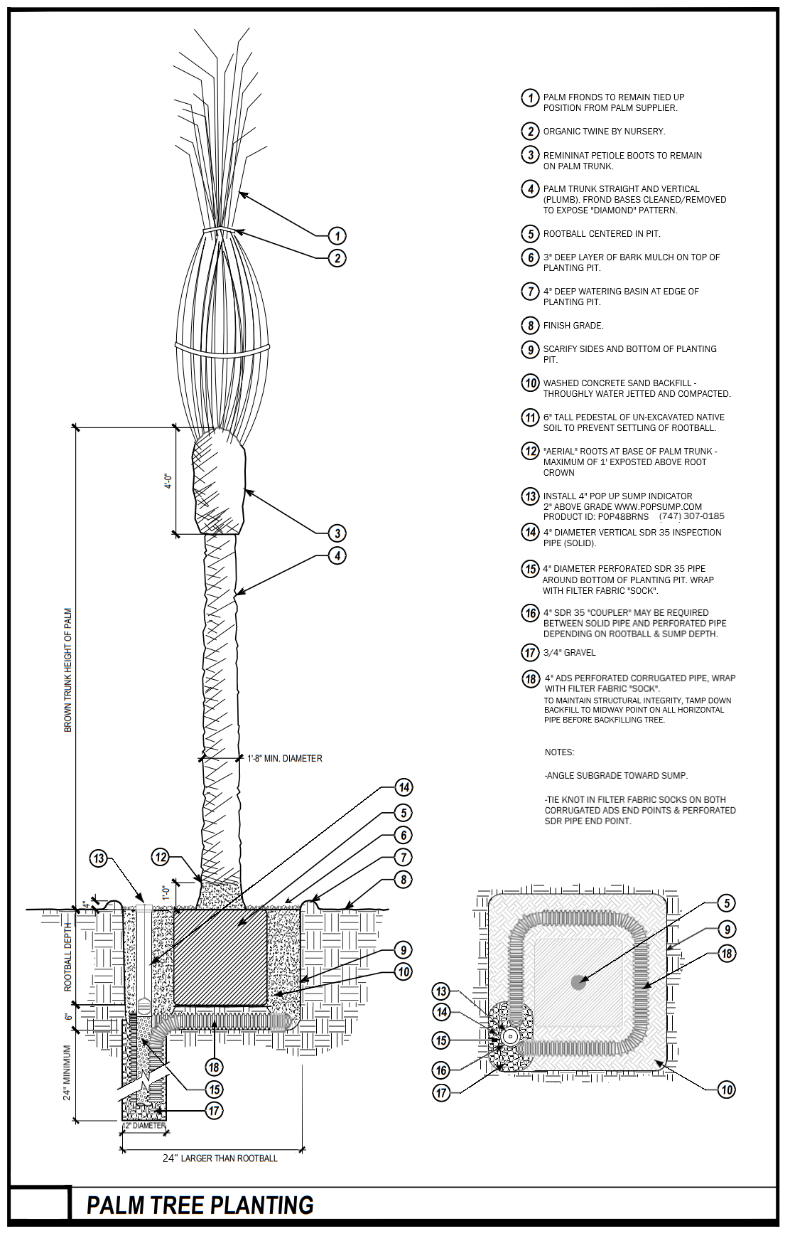 planting specification detail