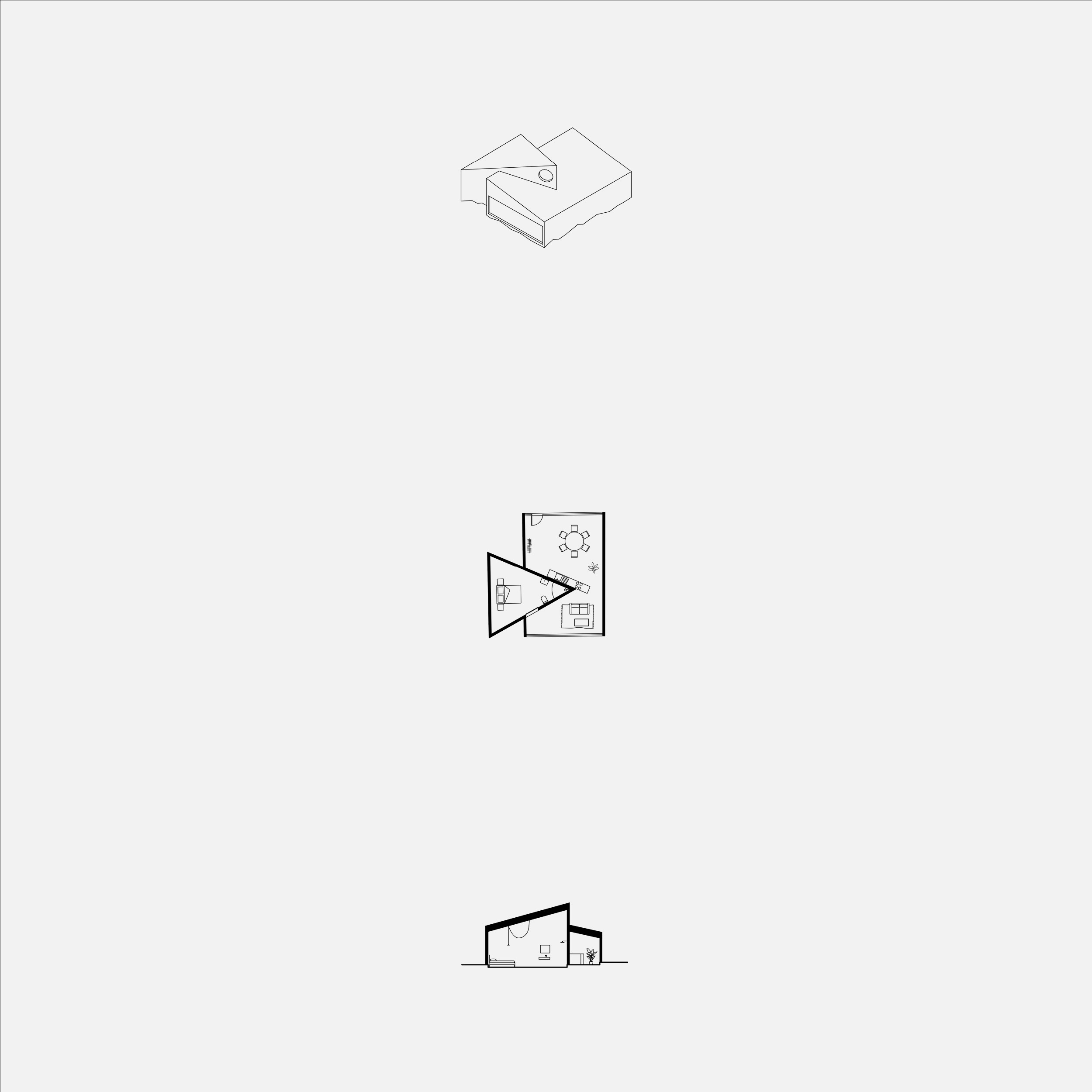 SEVEN SUPREMATIST HOUSES, Design Study, Part of One House Per Day, 2020