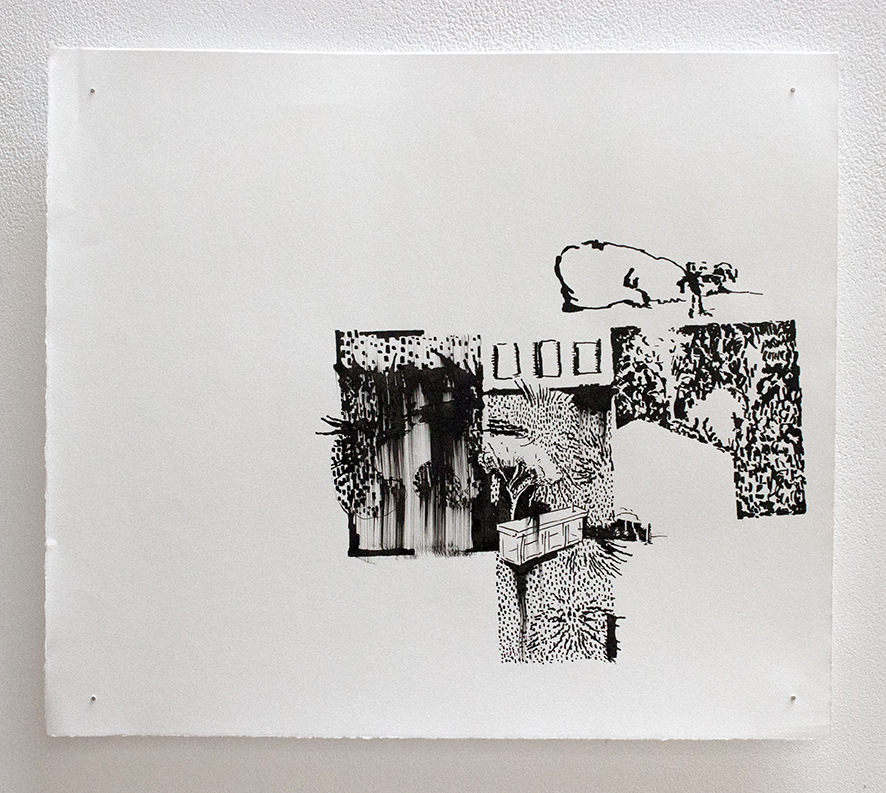 Ghent, oak-gall ink, 13" by 10