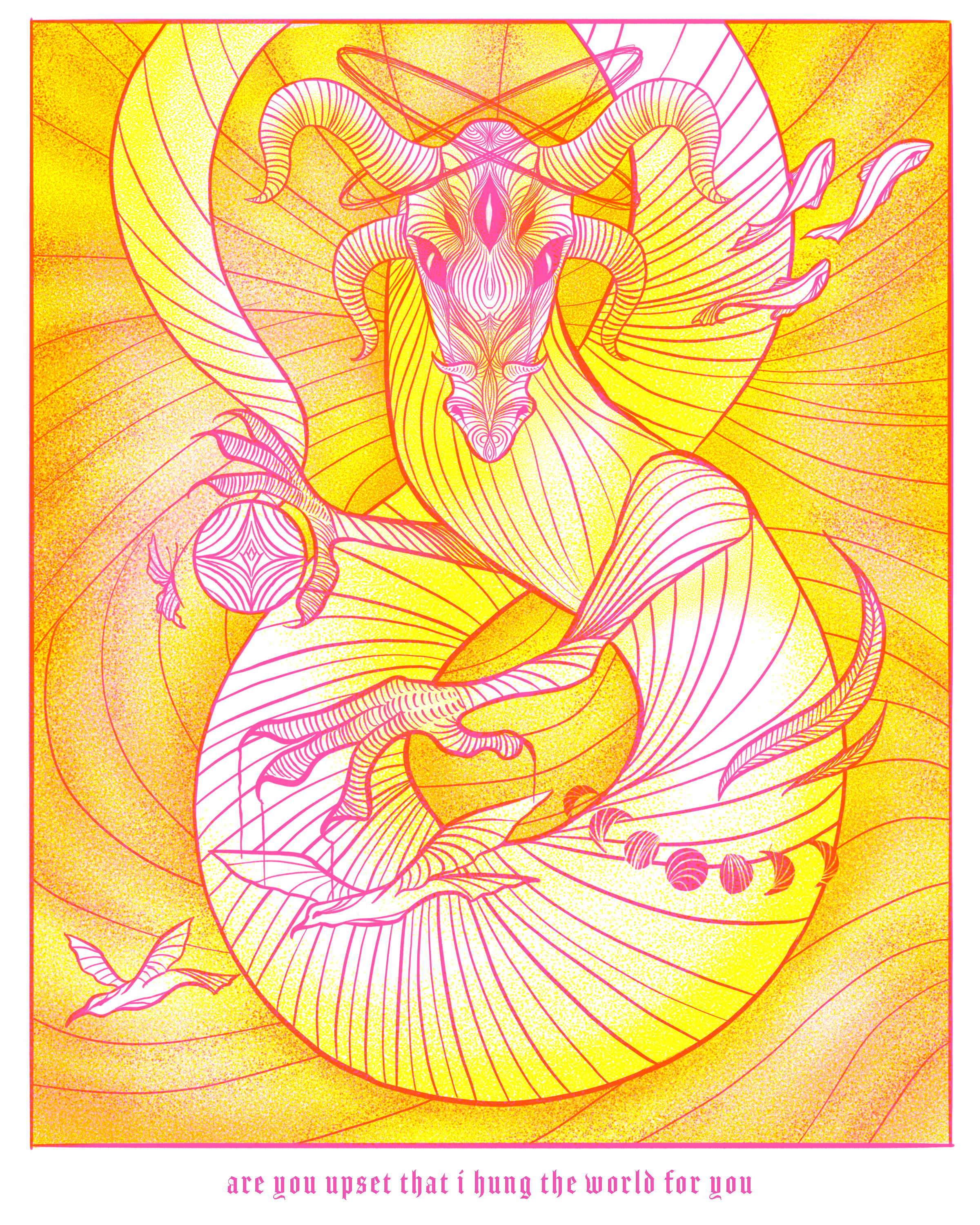 "are you upset that i hung the word for you" Risograph