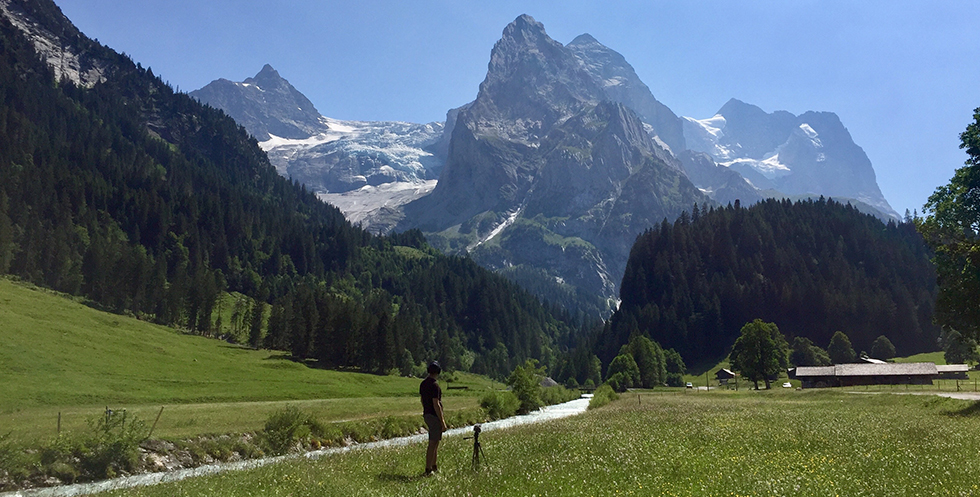Vista sul Wellhorn e il ghiacciaio del Rosenlaui, Canton Berna. (Luglio 2019) 