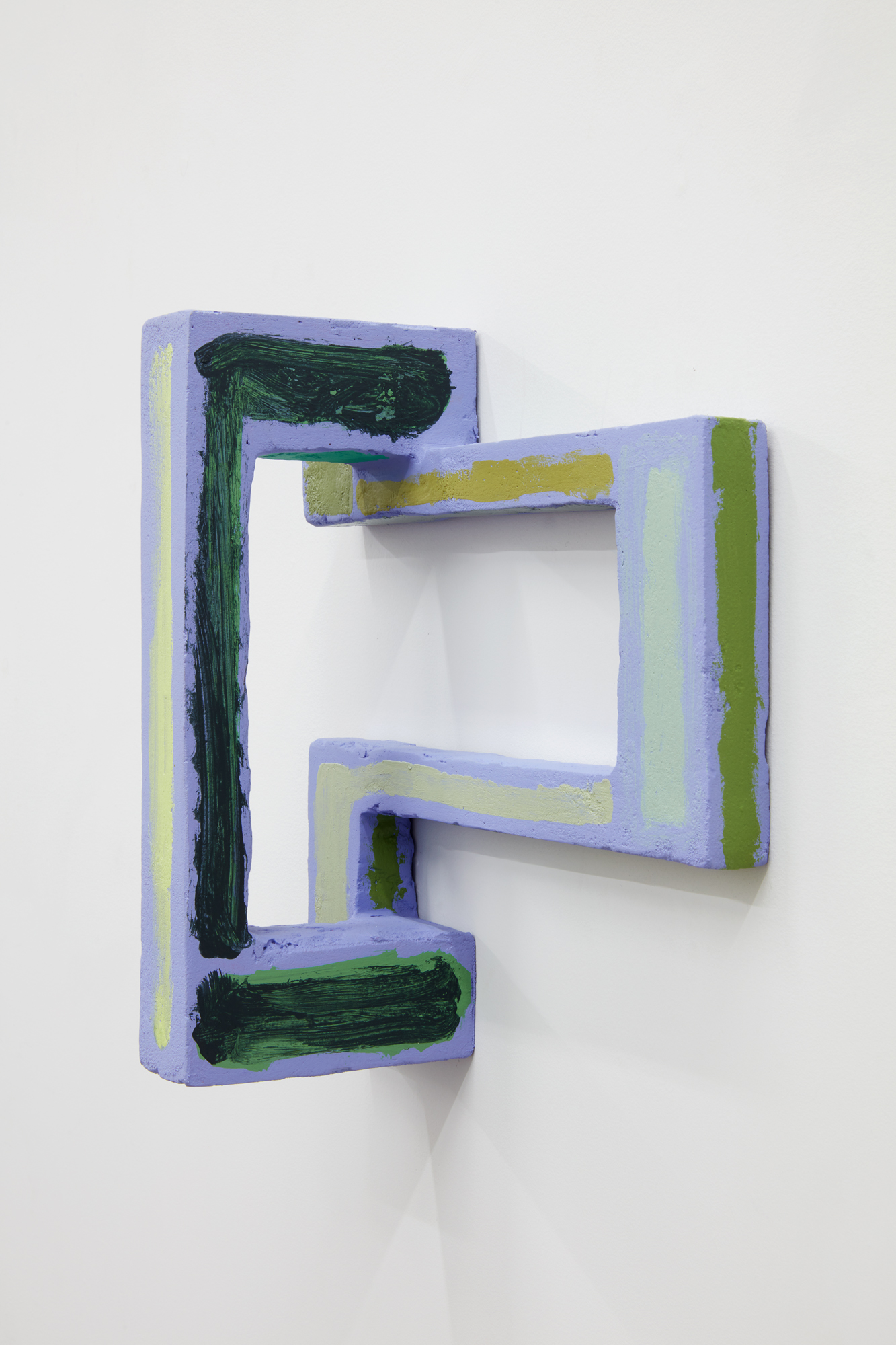 Utterance 2, 2019 Mild steel, stucco, acrylic paint 12 &sup1;&frasl;₄" x 12 &sup1;&frasl;₂" x 5 &sup1;&frasl;₄"