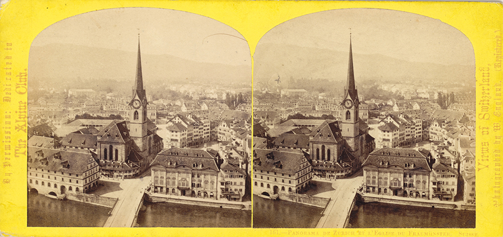 View of Zürich and the Fraumünster (1863)