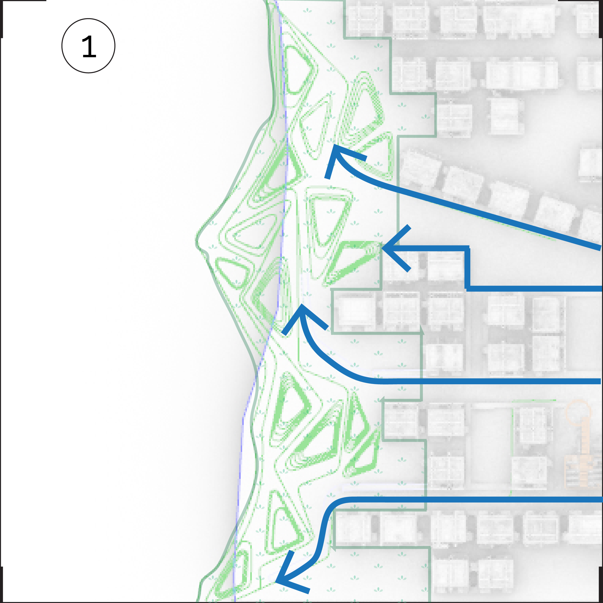 Tactic 2: Creating better connections towards the sea for both the community and for the water run off from higher terrain