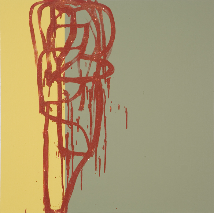  Halo 29, oil on canvas with crystallina powder, 30x30in