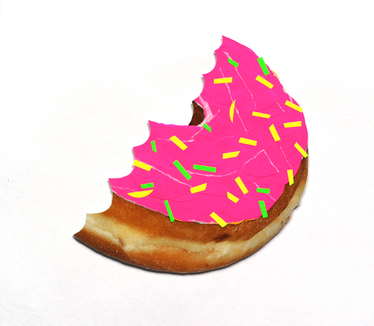 U-Love, collage on illustration board, 4.25 x 7 in, 2018