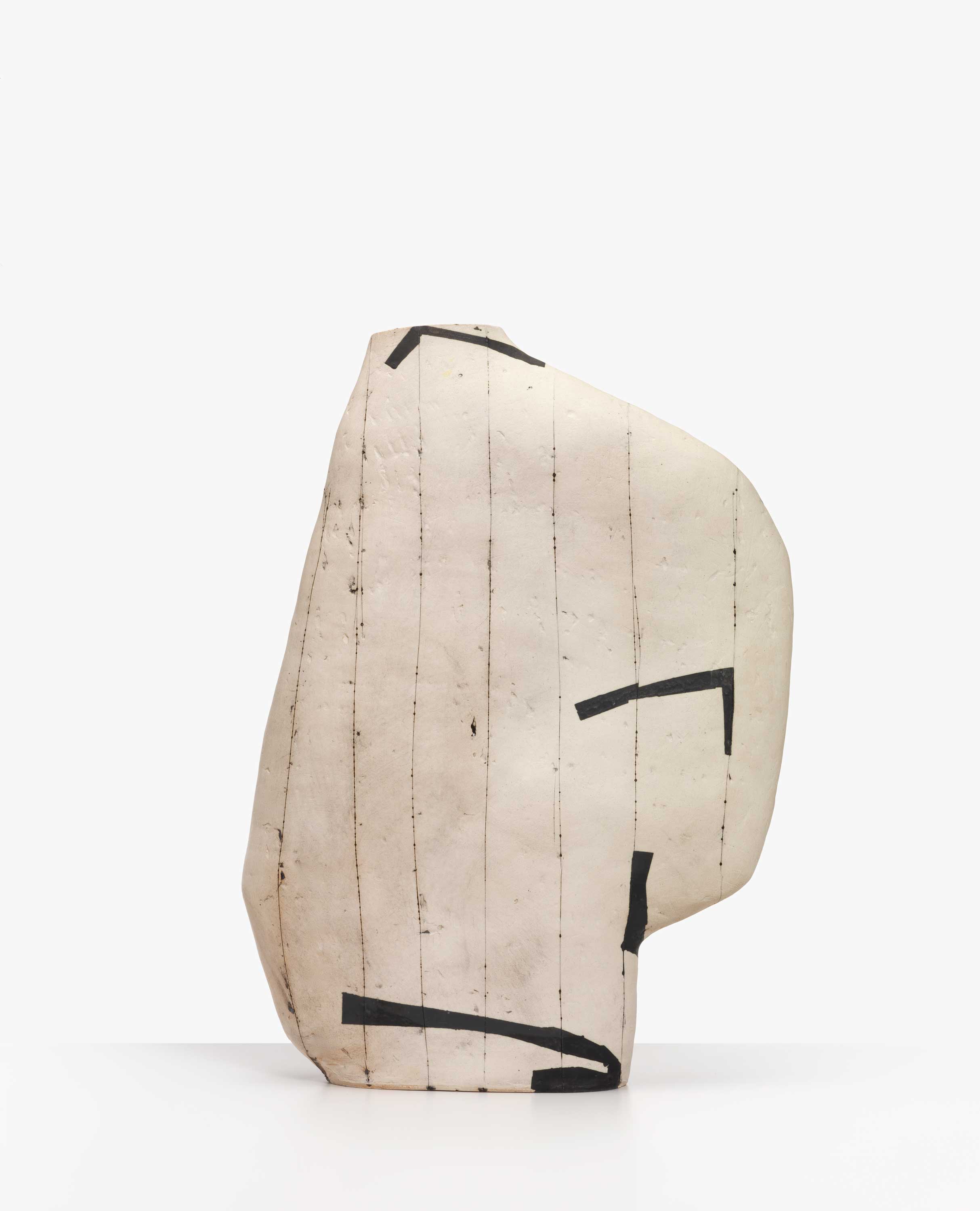 White Vessel with Signs