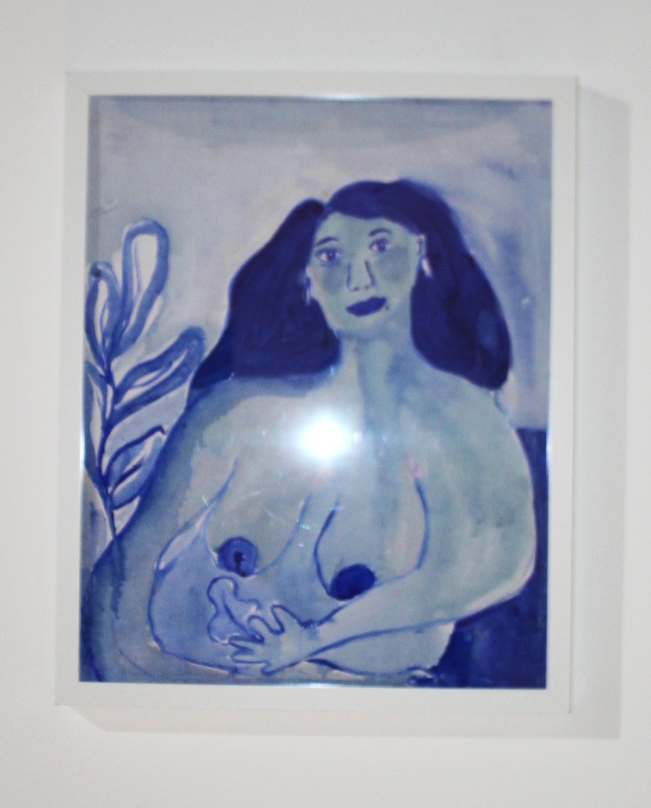 My Heart's Portrait of My Body (2020, watersoluble oil on canvas). 