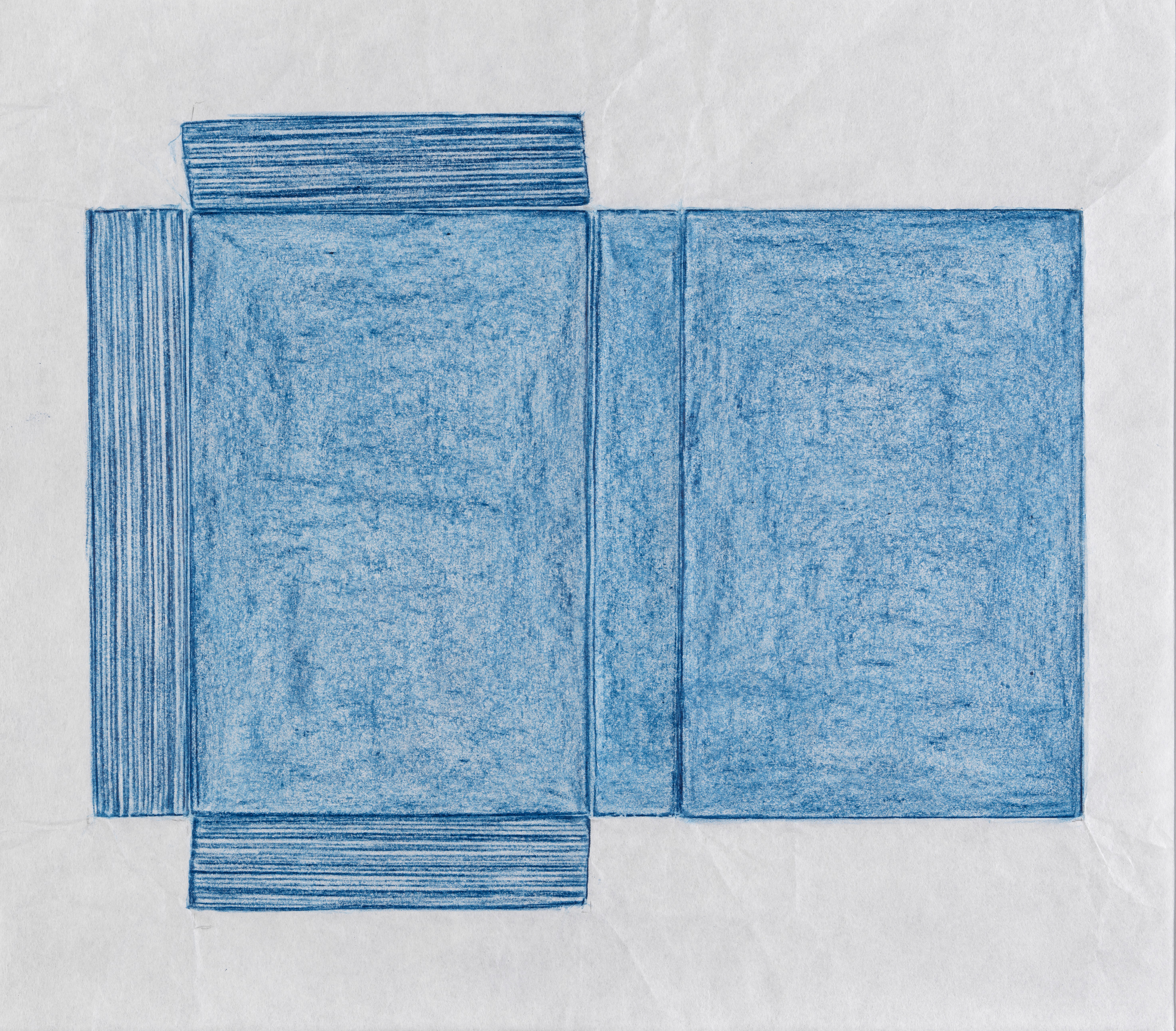 No More Masks!, 2017. Rubbing [frottage]; encaustic and wax on paper, 14 x 16 inches